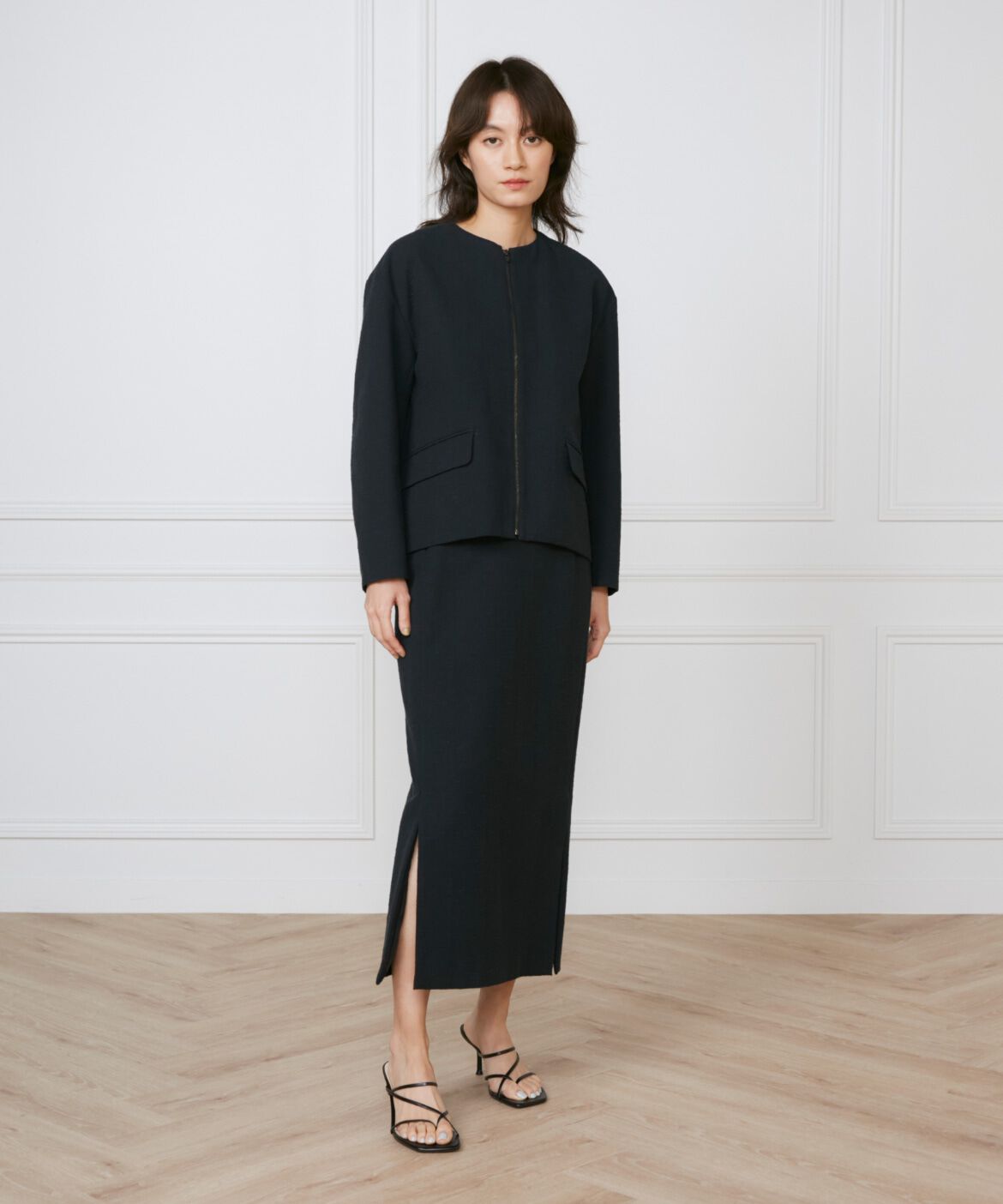 INED「《大きいサイズ》フロントジップブルゾン《la veille by SUPERIOR CLOSET》」|その他|