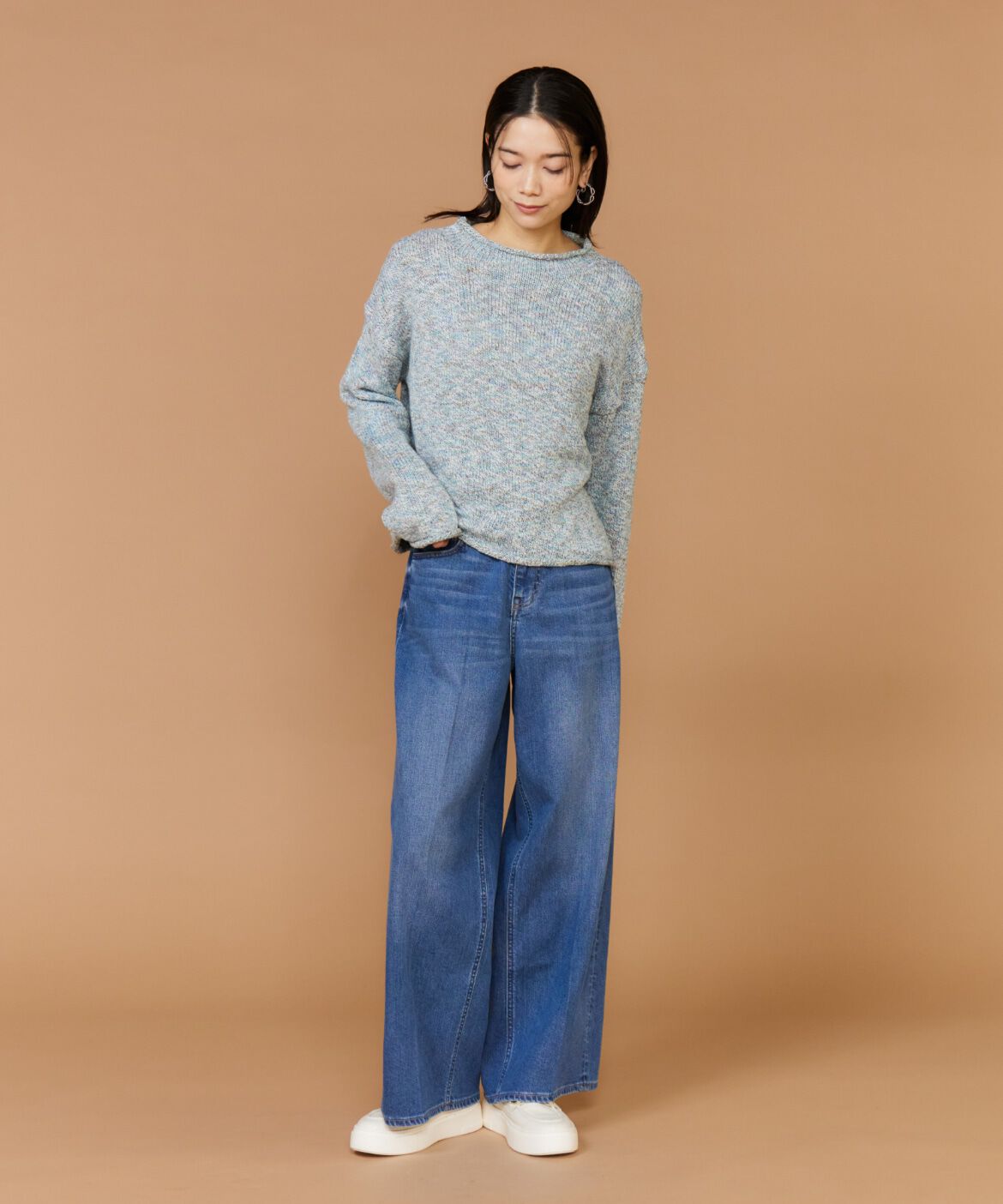 INED「ロールネックプルオーバーニット」|ニット・セーター|