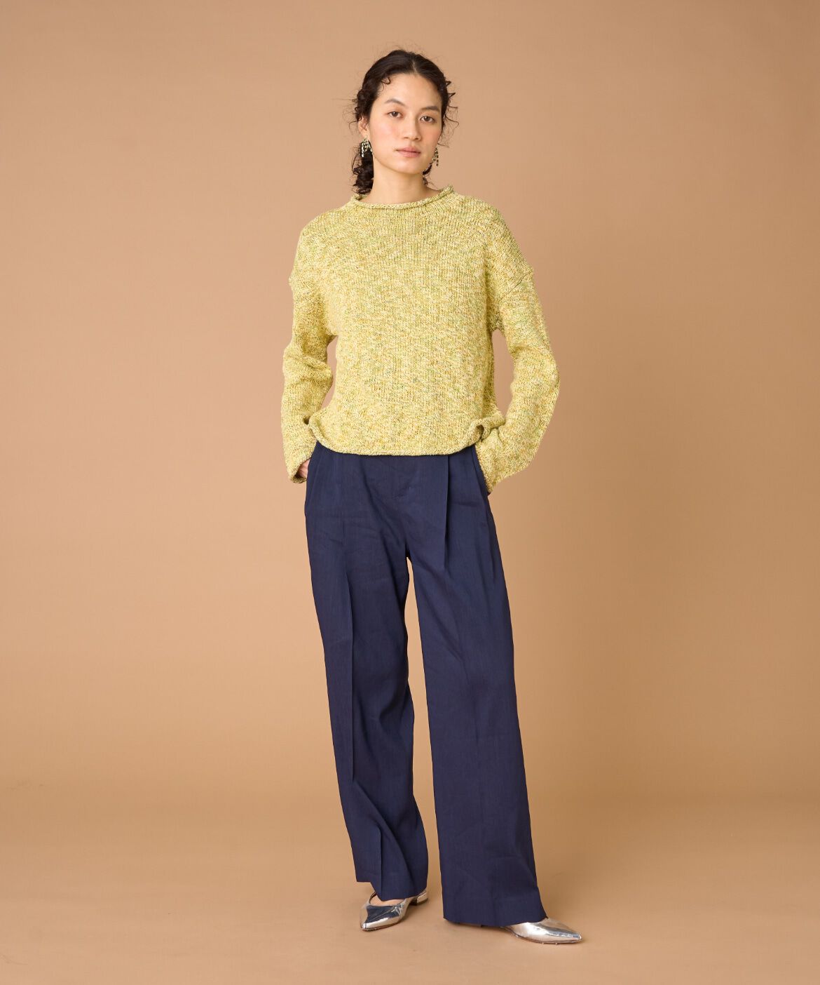 INED「ロールネックプルオーバーニット」|ニット・セーター|