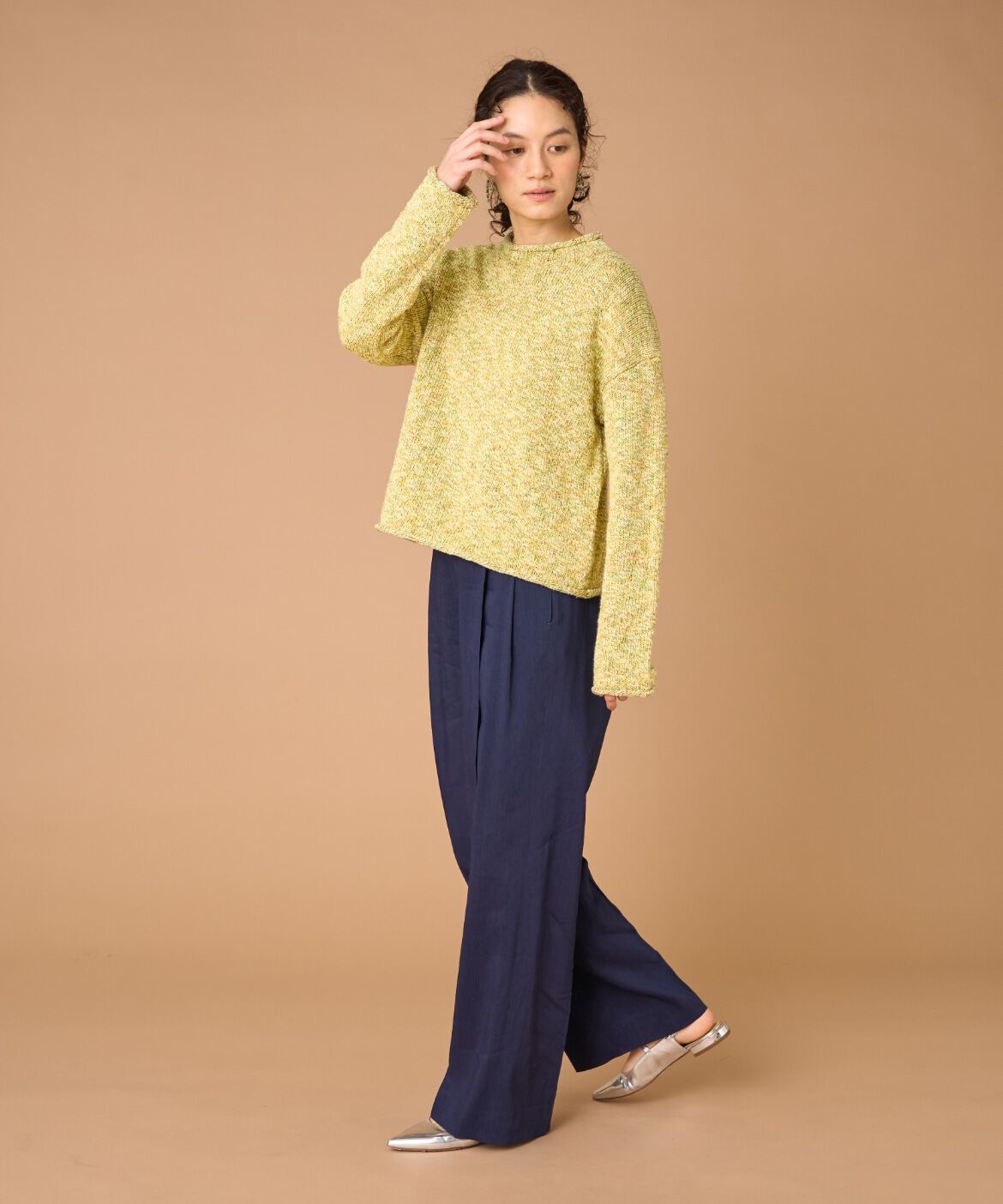 INED「ロールネックプルオーバーニット」|ニット・セーター|