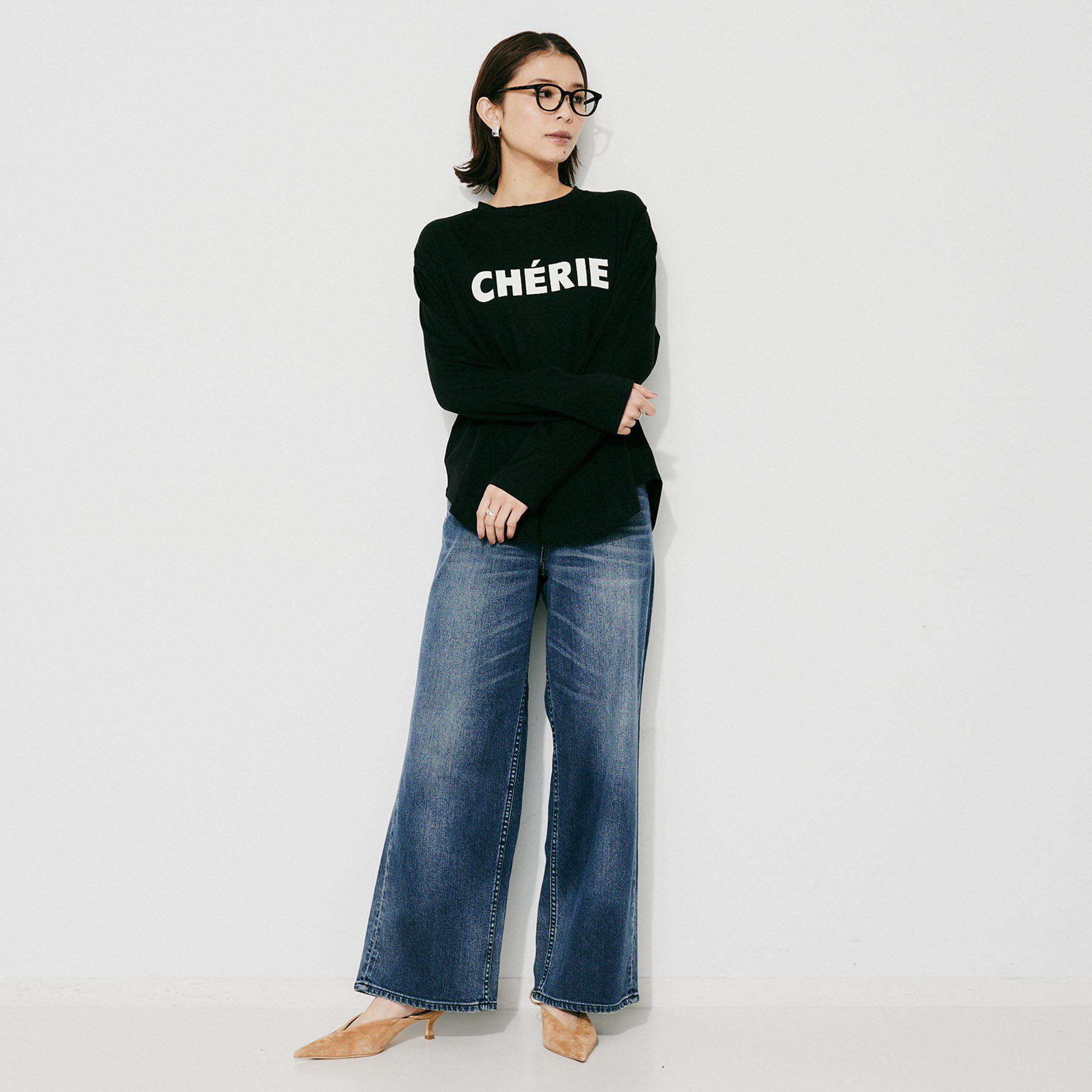 UNTITLED「【CHIGNON】CHERIE シンプルロゴTシャツ」|Tシャツ・カットソー|
