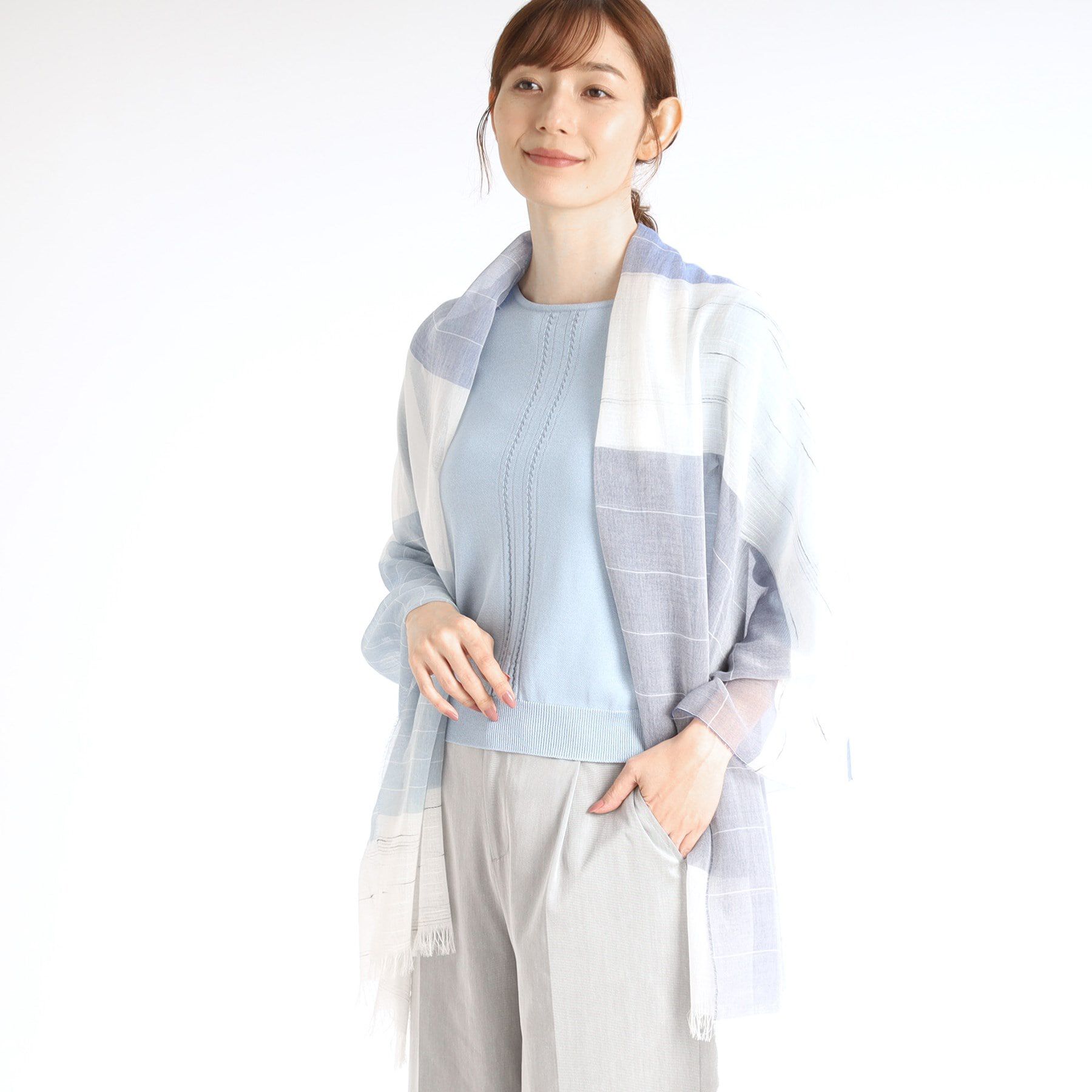 Reflect「【夏SALE】涼しげストライプストール」|ストール|