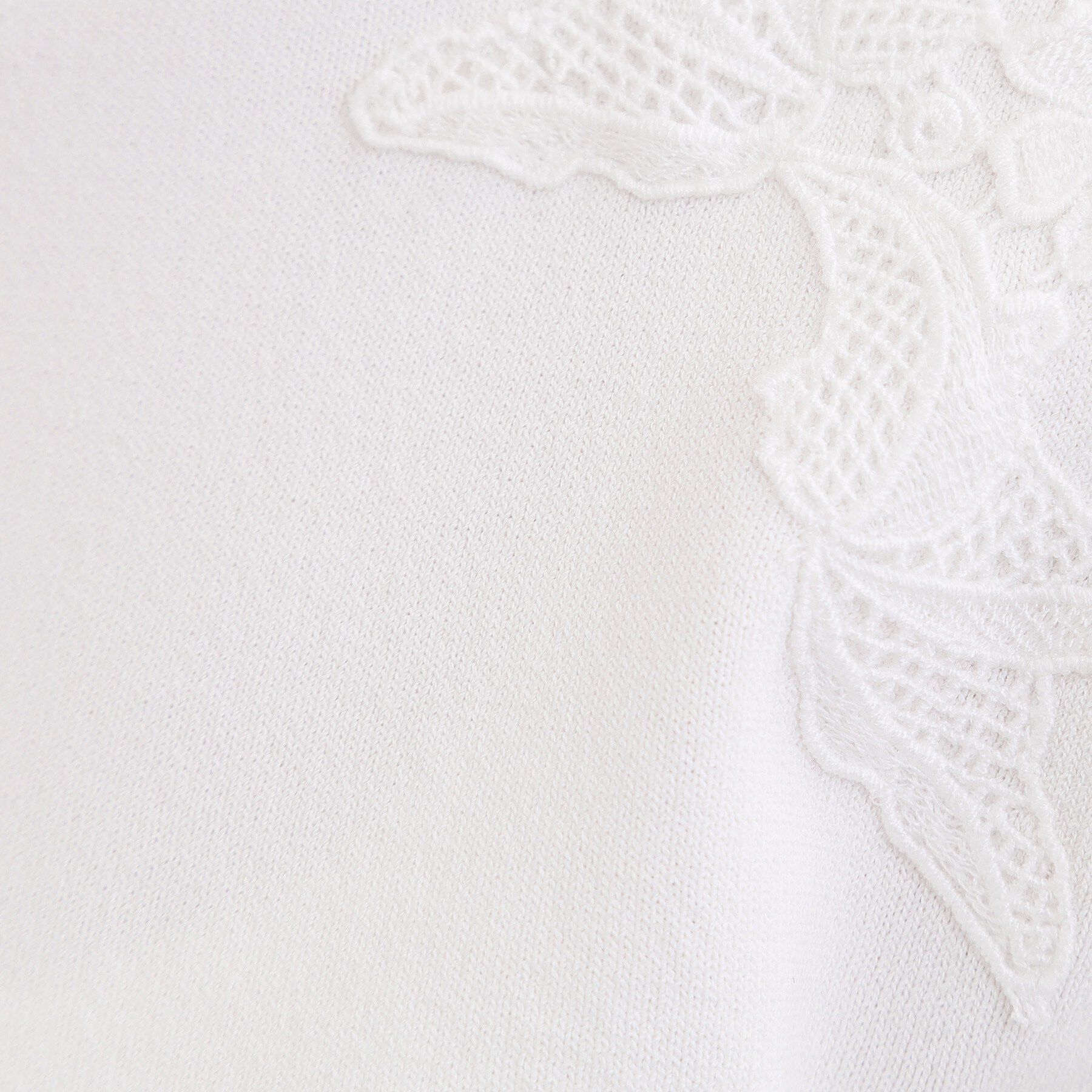 Reflect「レースデザインスリーブニットプルオーバー」|ニット・セーター|