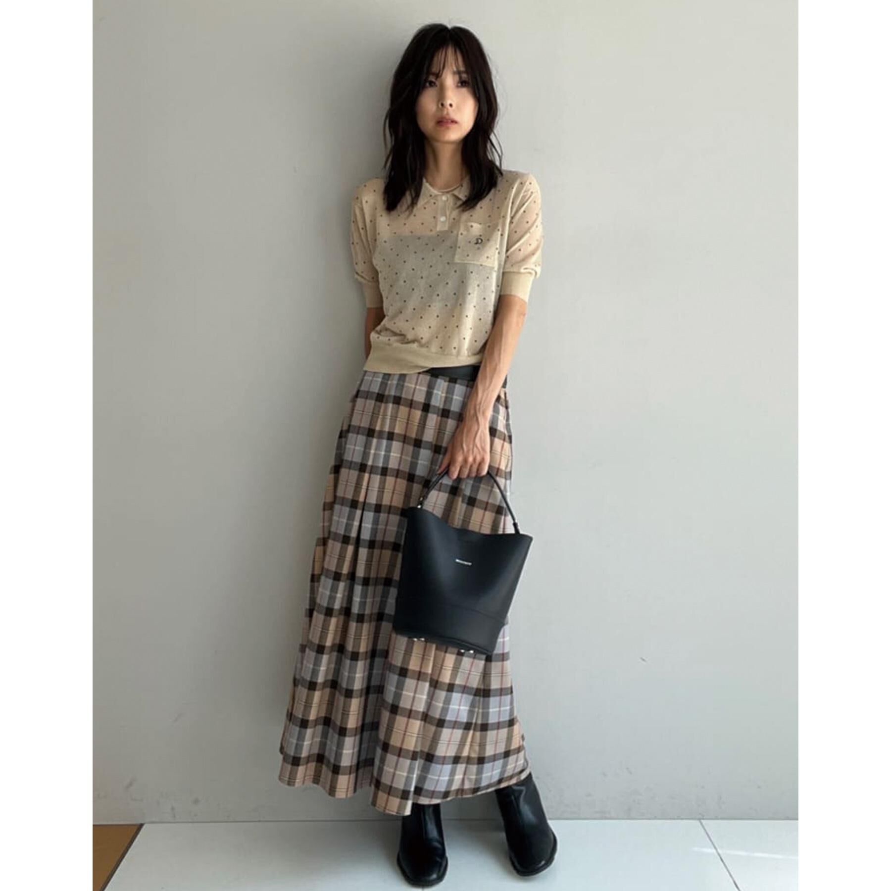 DRESSTERIOR「ドットシアーポロニット」|ポロシャツ|