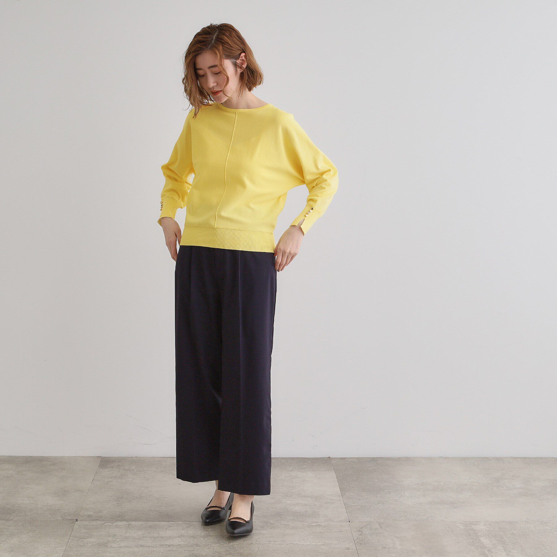 grove「【MW／抗ピル】センターシームドルマンプルオーバー」|ニット・セーター|