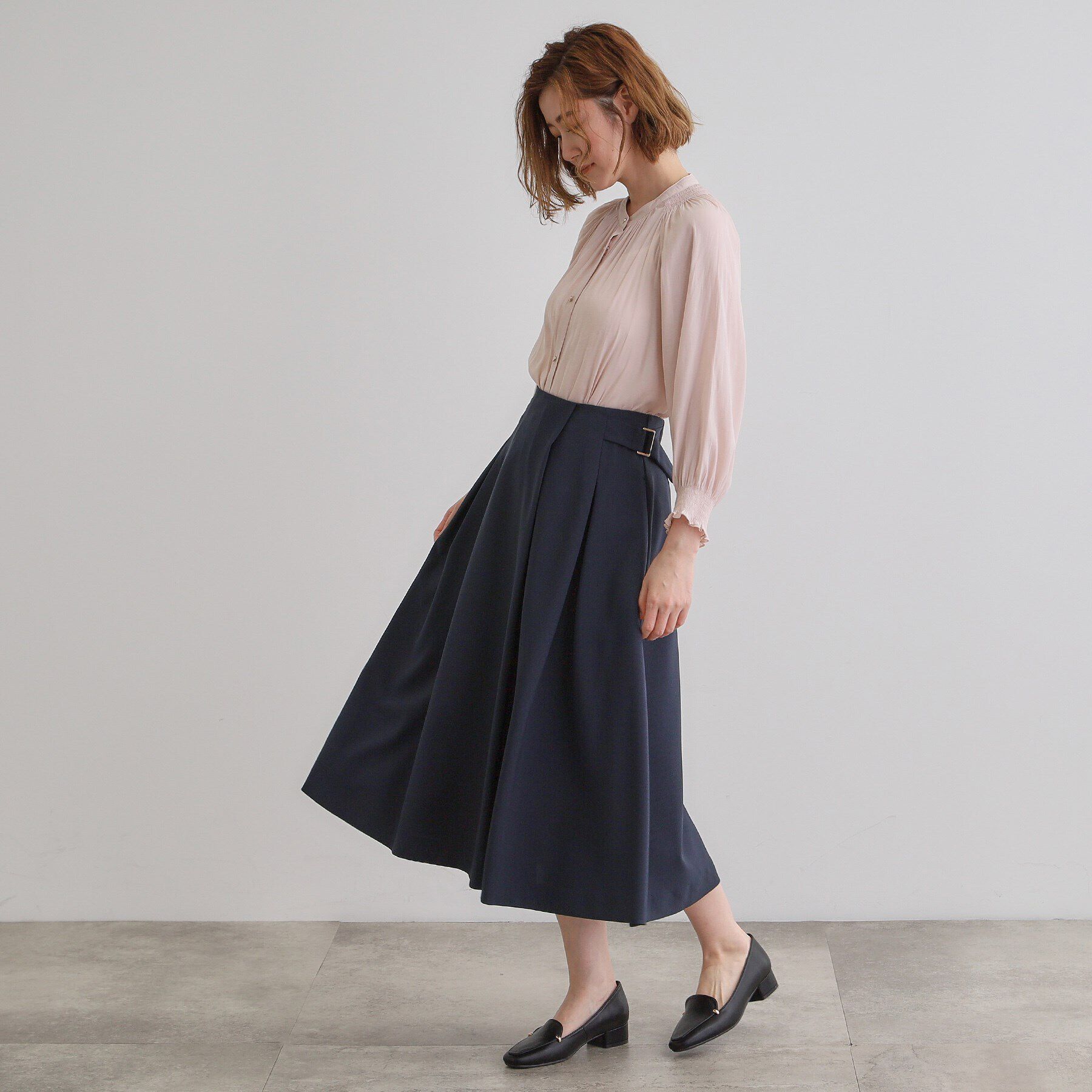 grove「サイドベルトタックフレアスカート」|スカート|
