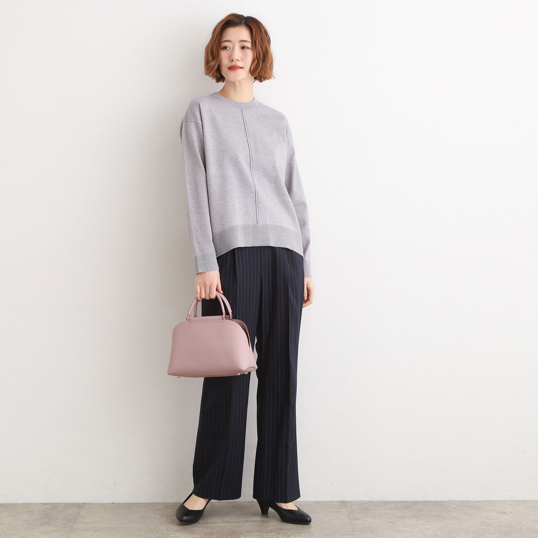 grove「【ハレの日にもデイリーにも】バーハンドルラウンド2WAYトート」|ハンドバッグ|