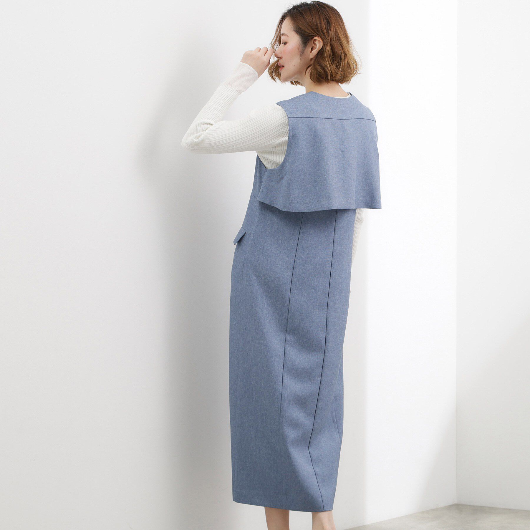 grove「【一枚着／ジレ】着回しできるトレンチライクジャンドレ」|ワンピース|