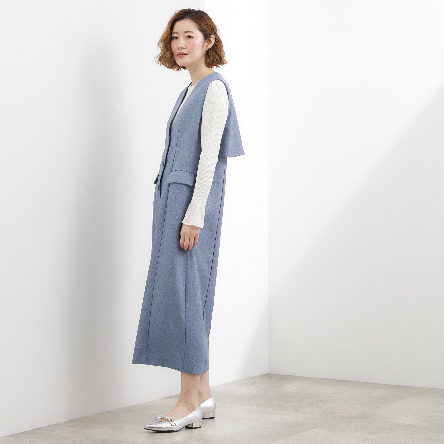 grove「【一枚着／ジレ】着回しできるトレンチライクジャンドレ」|ワンピース|