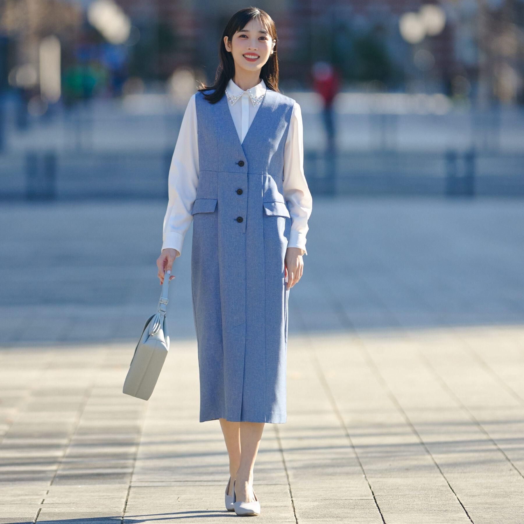 grove「【一枚着／ジレ】着回しできるトレンチライクジャンドレ」|ワンピース|