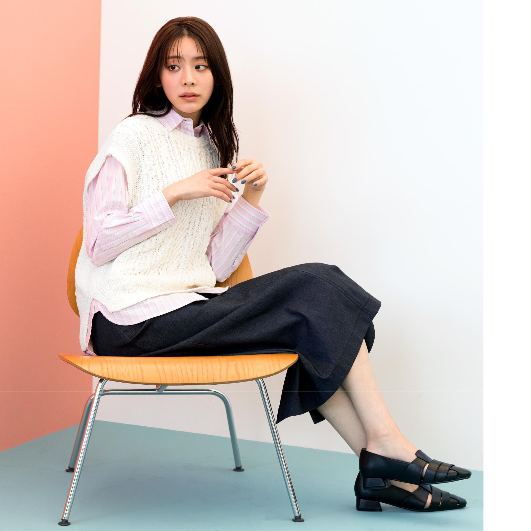 grove「【貴島明日香さん着用】ハイパーストレッチナロースカート」|スカート|