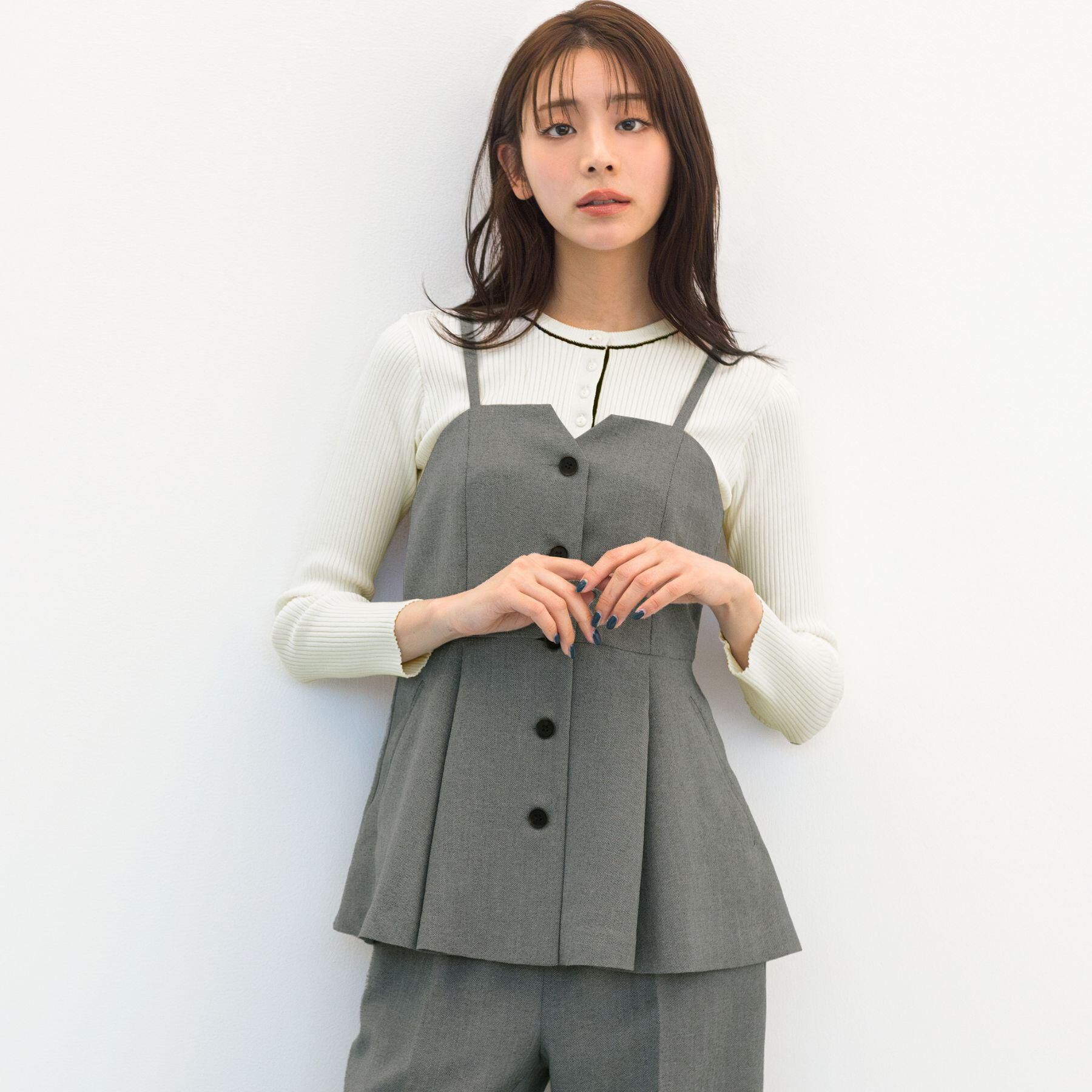 grove「【貴島明日香さん着用・カセット服】リネンライク ペプラムビスチェ」|シャツ・ブラウス|