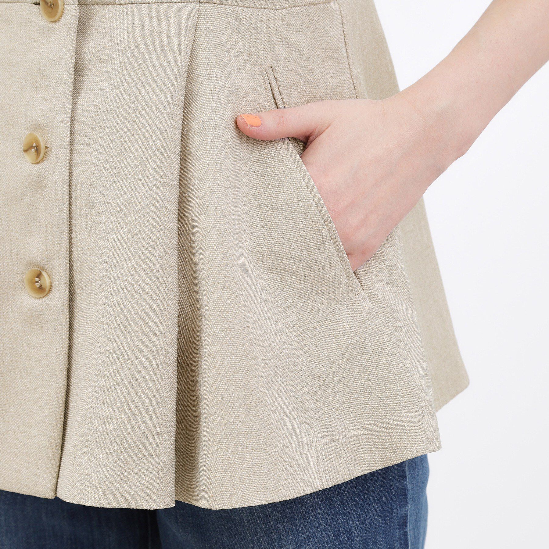 grove「【貴島明日香さん着用・カセット服】リネンライク ペプラムビスチェ」|シャツ・ブラウス|