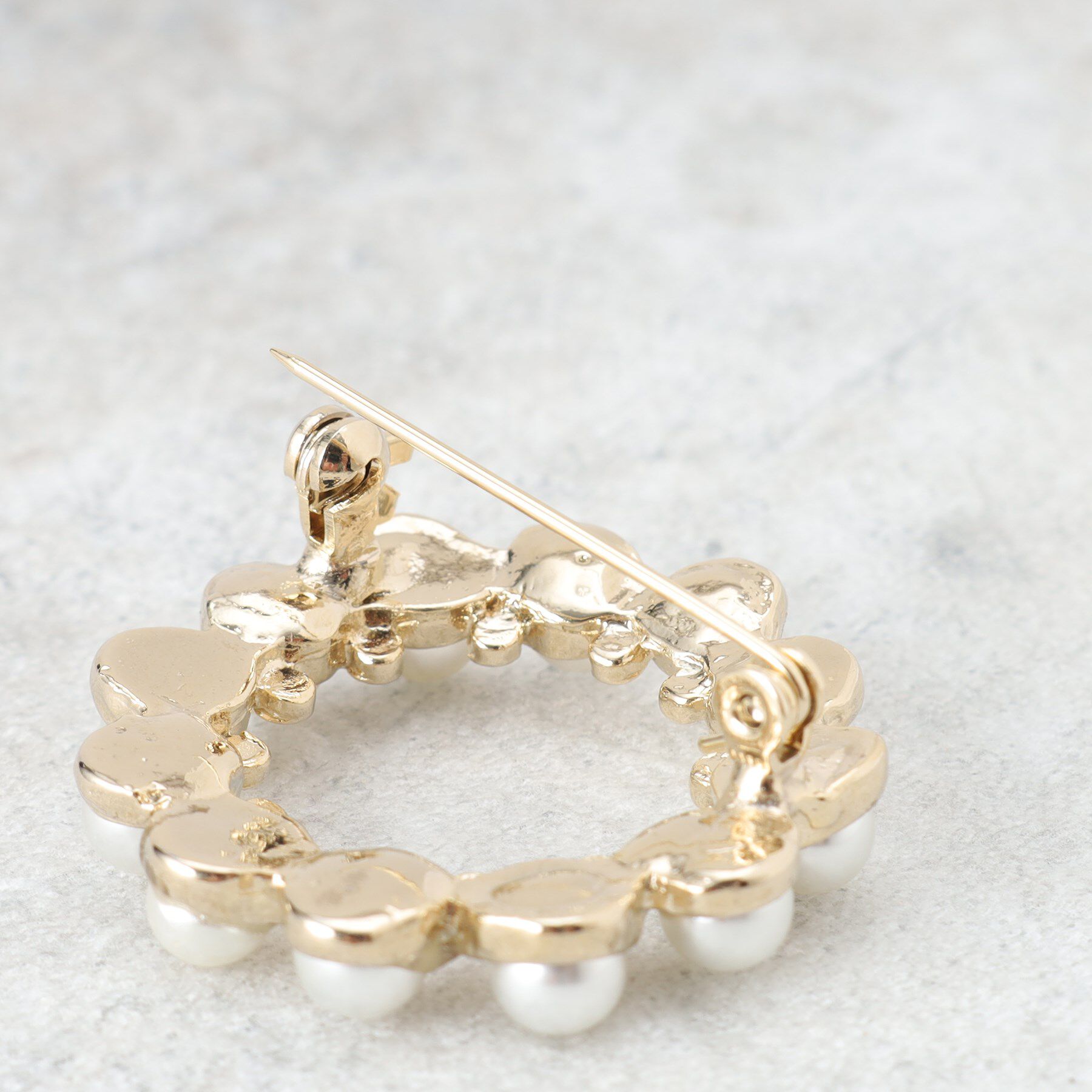 INDIVI「【セレモニー／デイリー】パール調リングブローチ」|ブローチ・コサージュ|