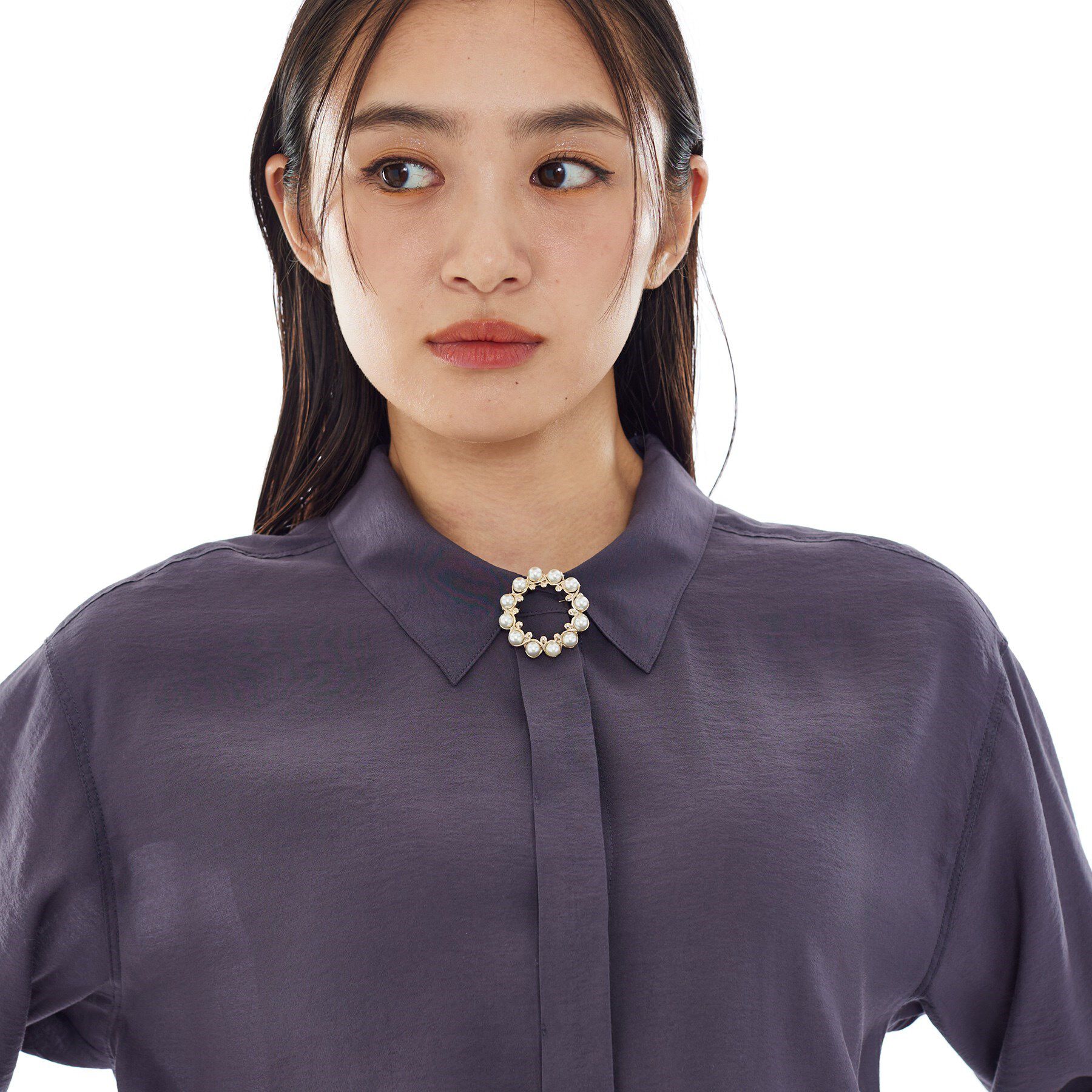 INDIVI「【セレモニー／デイリー】パール調リングブローチ」|ブローチ・コサージュ|ゴールド(007)