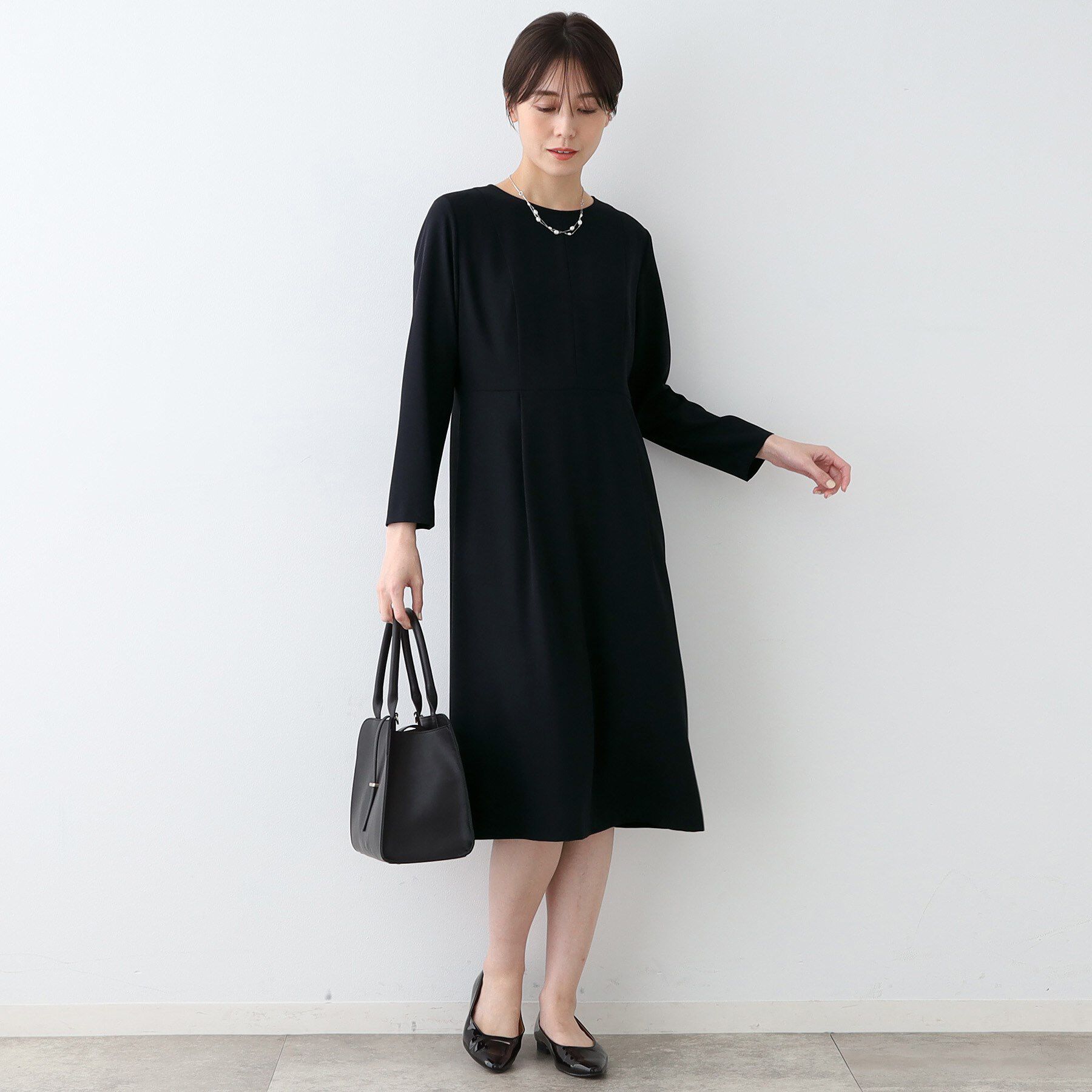 INDIVI「【セレモニーにおすすめ】スタイルアップウエスト切り替えワンピース」|ワンピース|