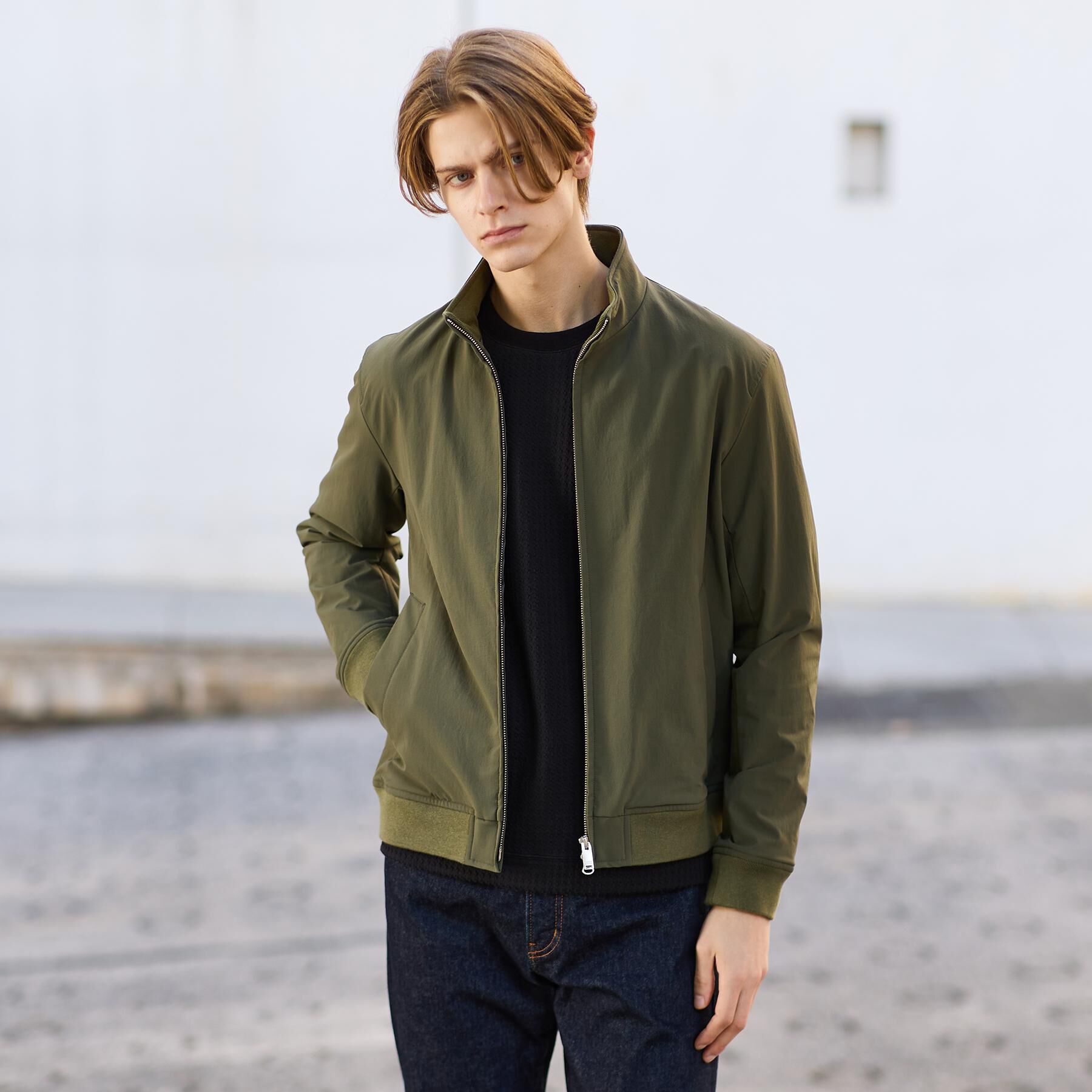 TAKEO KIKUCHI「スタンドカラー ショート リブ ブルゾン」|ブルゾン・スタジャン|