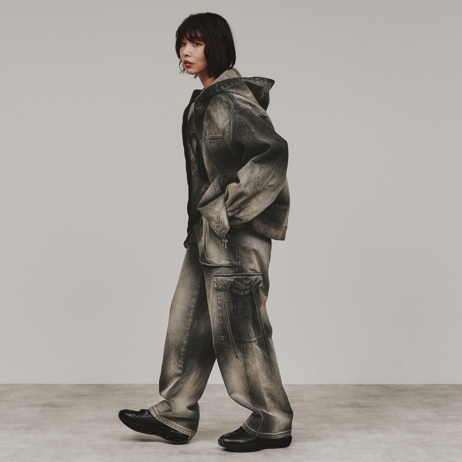 tk.TAKEO KIKUCHI「【セットアップ対応】フーデットデニムブルゾン」|デニムジャケット|