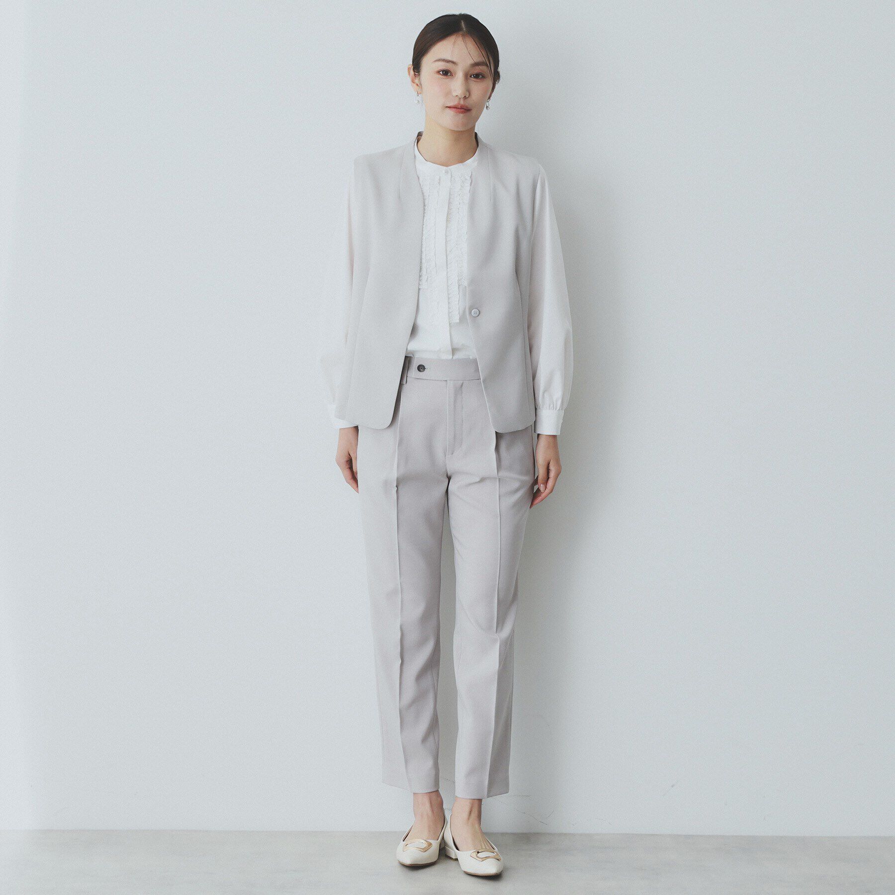 index「ドライタッチストレッチノーカラージレ/セットアップ対応【洗濯機洗い可/イージーアイロン】」|ベスト・ジレ|