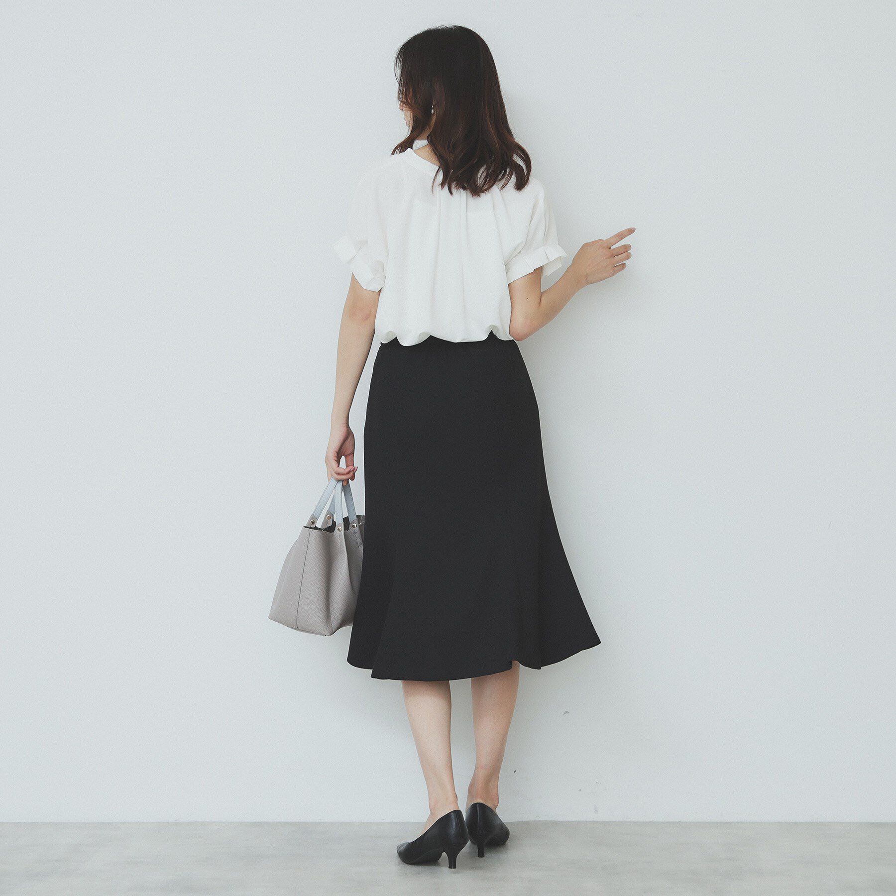 index「《7色展開/XS-LLサイズ》タックスリーブスキッパーブラウス【洗濯機洗い可/吸水速乾/抗ピル/防シ」|シャツ・ブラウス|