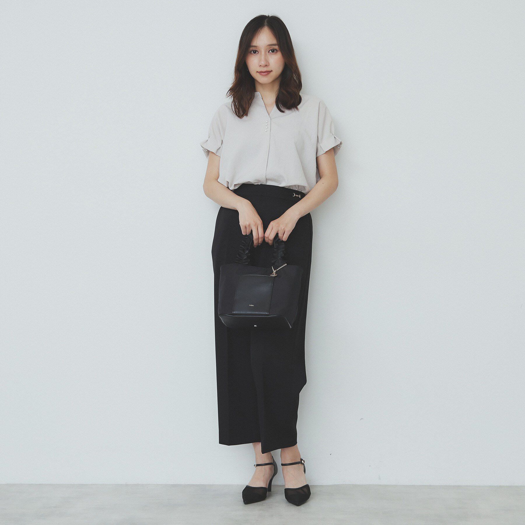 index「《7色展開/XS-LLサイズ》タックスリーブスキッパーブラウス【洗濯機洗い可/吸水速乾/抗ピル/防シ」|シャツ・ブラウス|