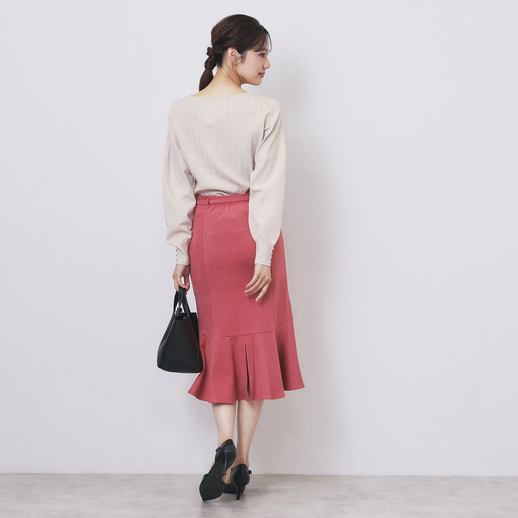 index「ボートネックケーブルニット【洗濯機OK/抗ピル】」|ニット・セーター|