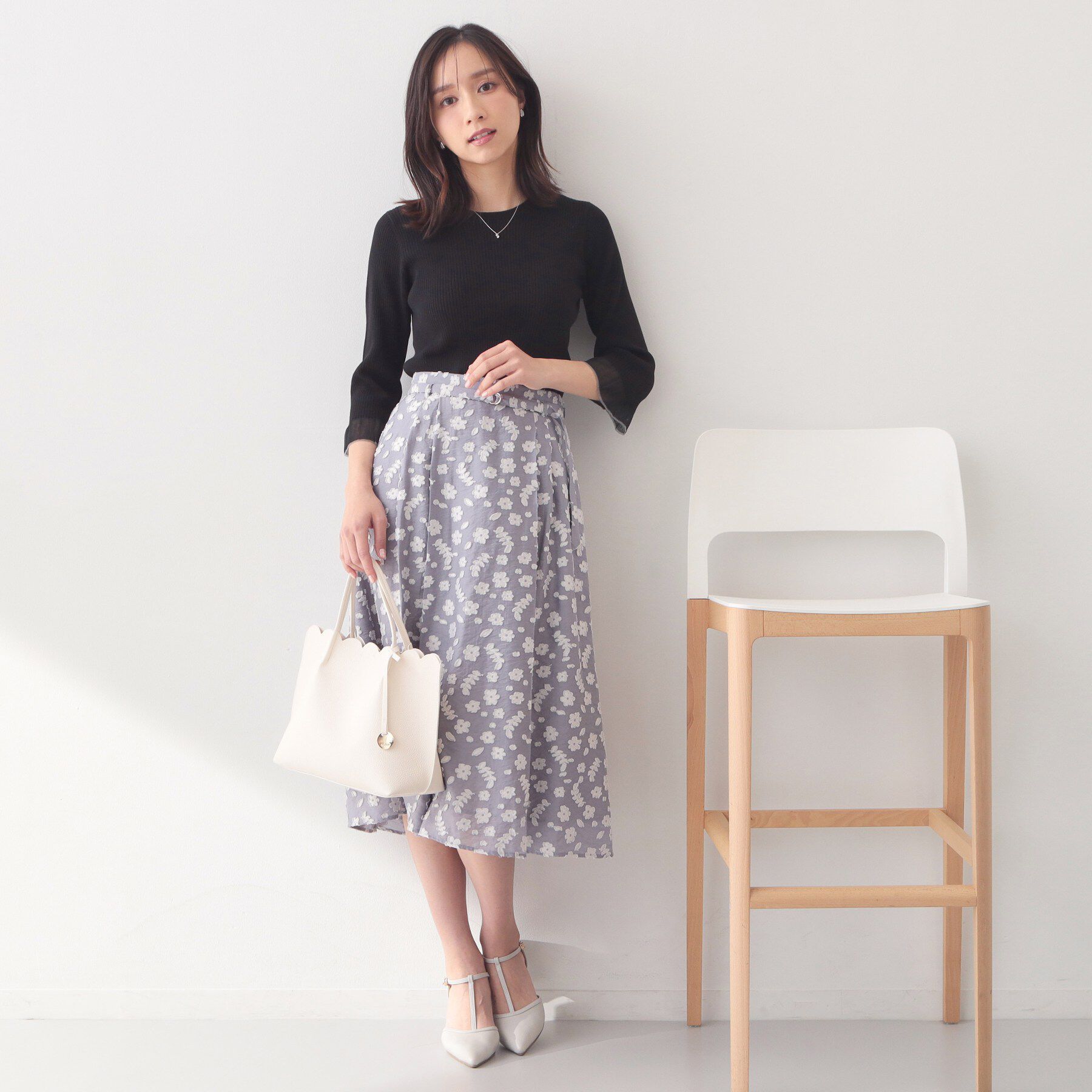 index「オーガニックコットンリブシアーフレア【ハンドウォッシャブル／UVケア】」|ニット・セーター|