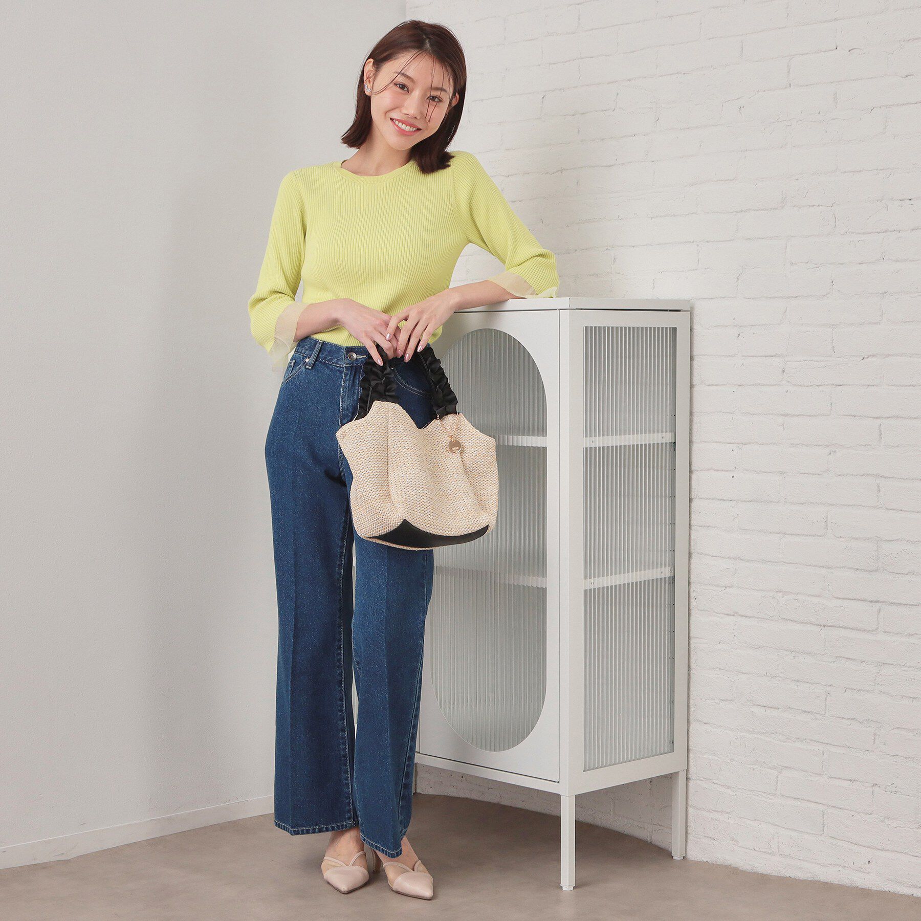 index「オーガニックコットンリブシアーフレア【ハンドウォッシャブル／UVケア】」|ニット・セーター|