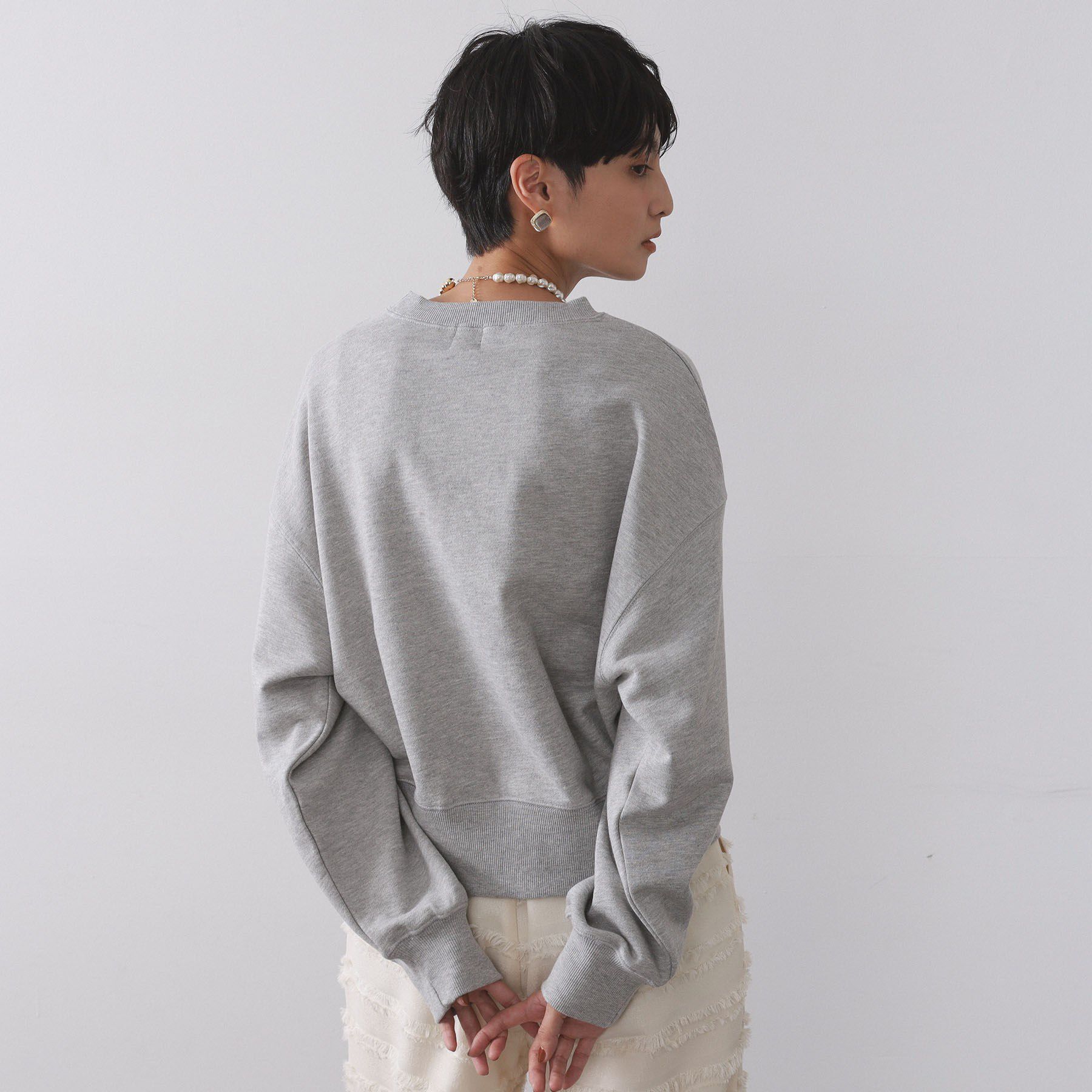 OPAQUE.CLIP「刺繍ロゴスウェット【洗濯機OK】」|Tシャツ・カットソー|