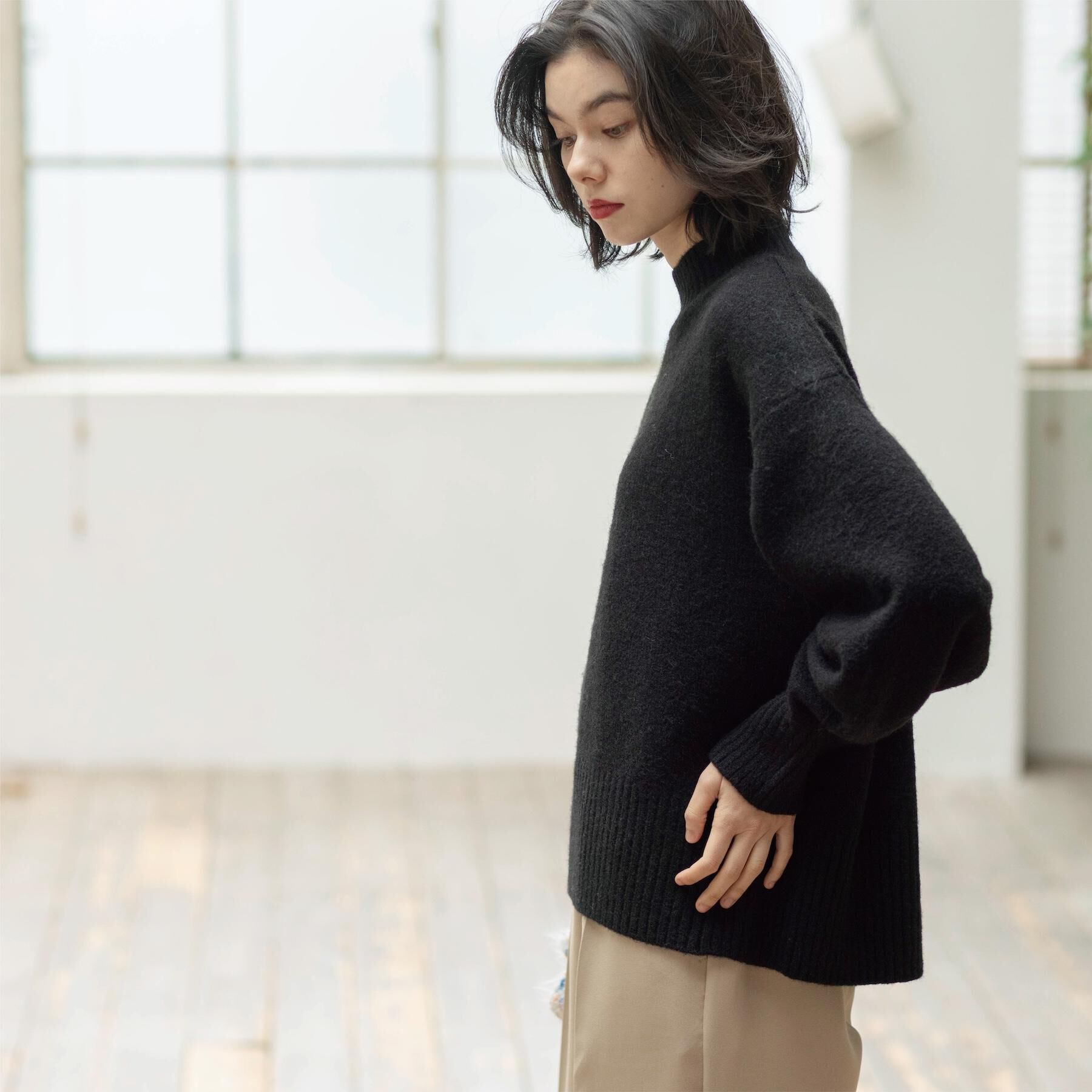 OPAQUE.CLIP「ふわふわハイネックニット【洗濯機OK】」|ニット・セーター|