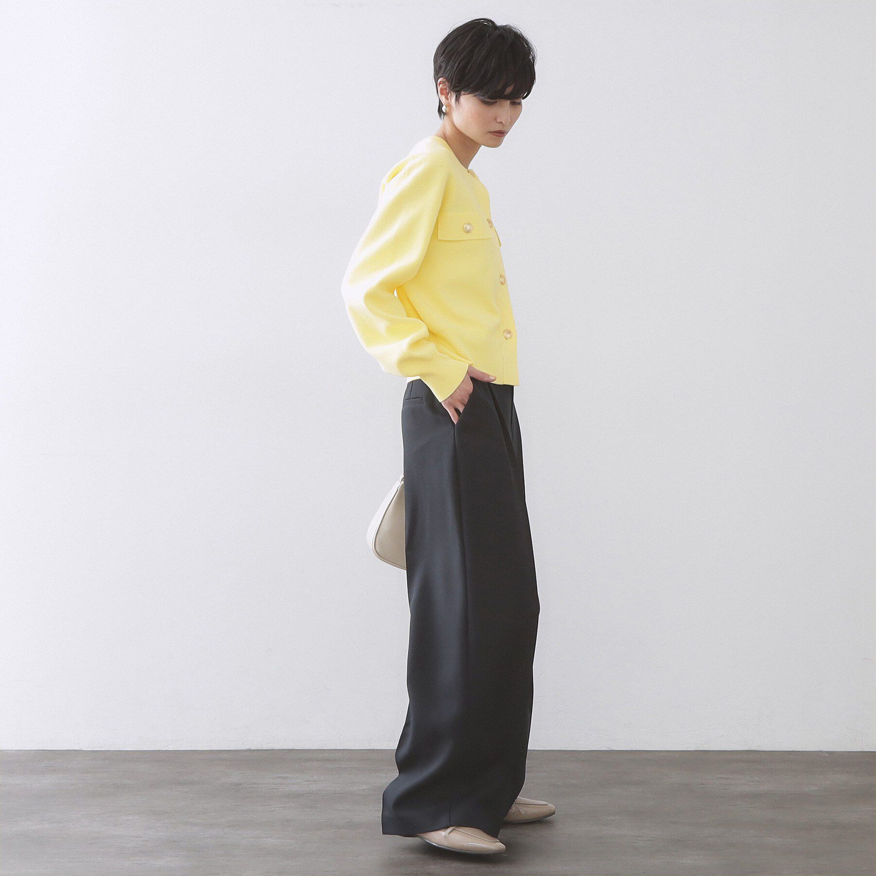 OPAQUE.CLIP「フラップポケット金ボタンニットカーディガン【洗濯機OK】」|カーディガン|