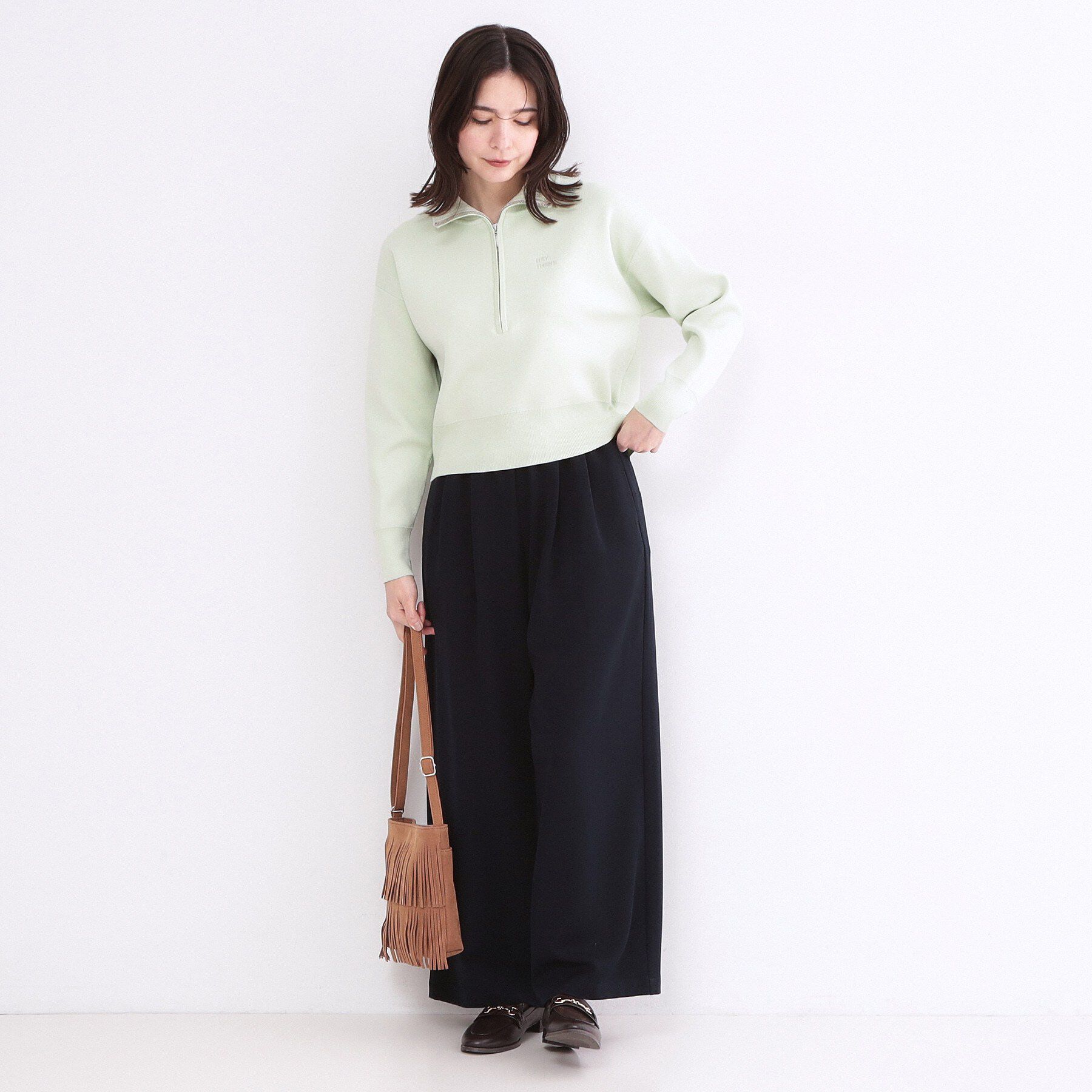 OPAQUE.CLIP「ウエストサテンイージータックワイドパンツ【洗濯機OK】」|その他|