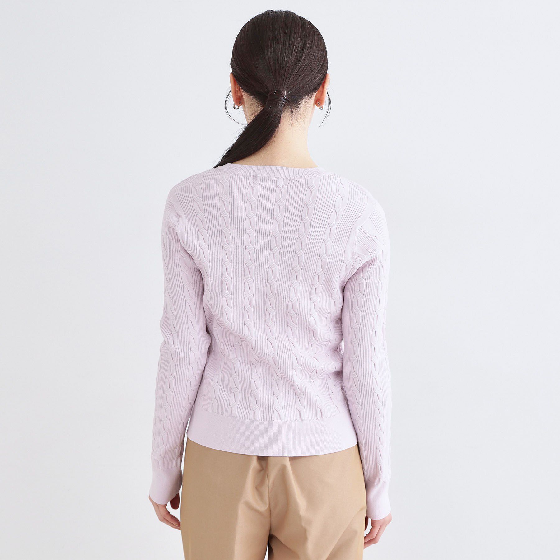 OPAQUE.CLIP「ケーブル編みニット【洗濯機OK】」|ニット・セーター|