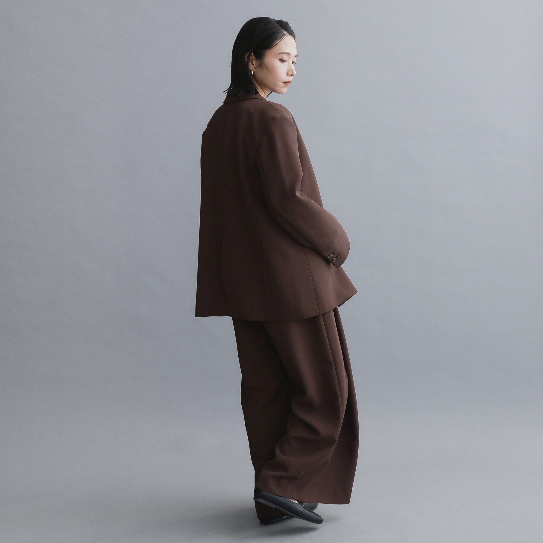 OPAQUE.CLIP「【es】ハイウエストタックワイドパンツ/セットアップ対応可【洗濯機OK】」|その他|