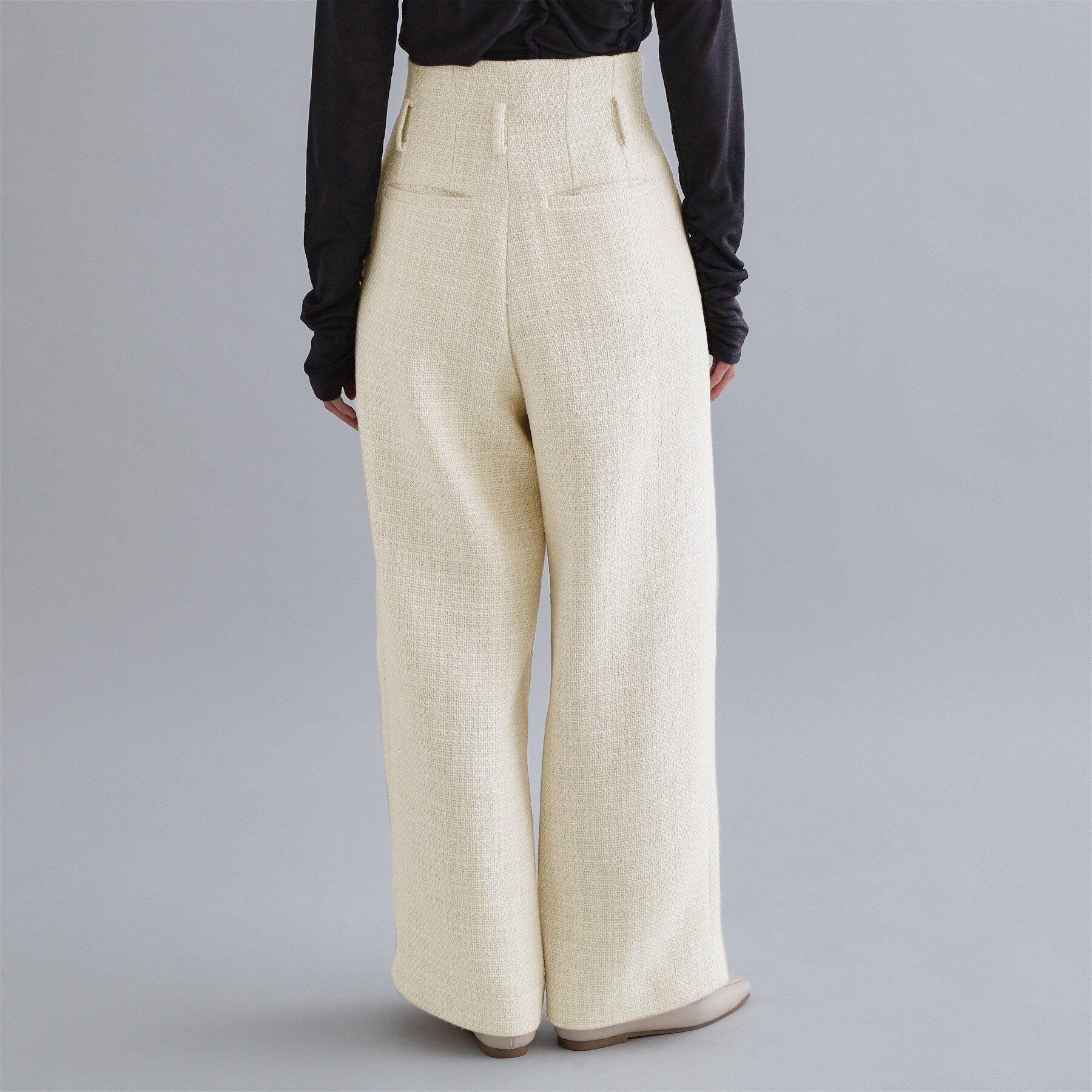 OPAQUE.CLIP「【es】ファンシーツイードワイドパンツ／セットアップ対応【洗える】」|その他|