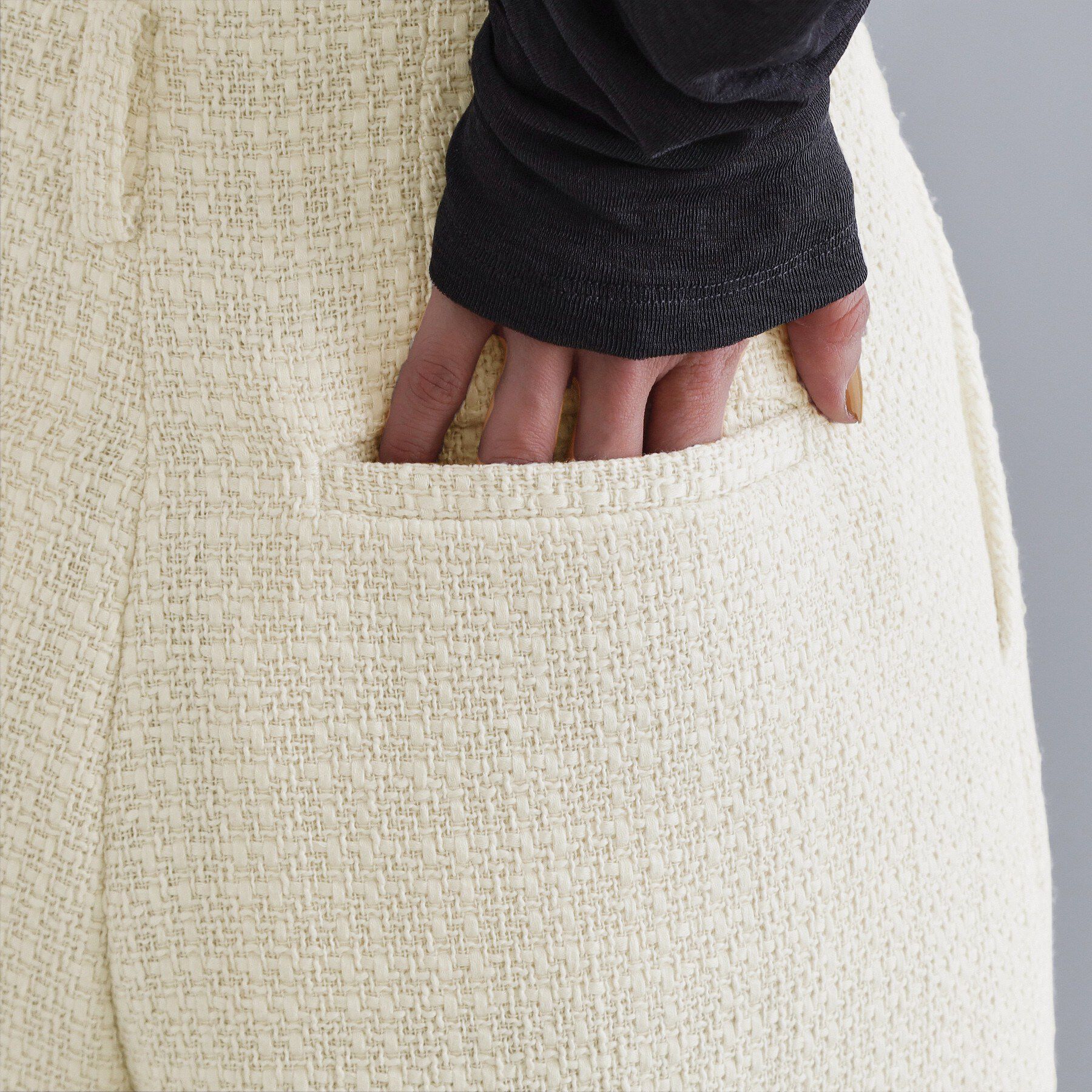 OPAQUE.CLIP「【es】ファンシーツイードワイドパンツ／セットアップ対応【洗える】」|その他|