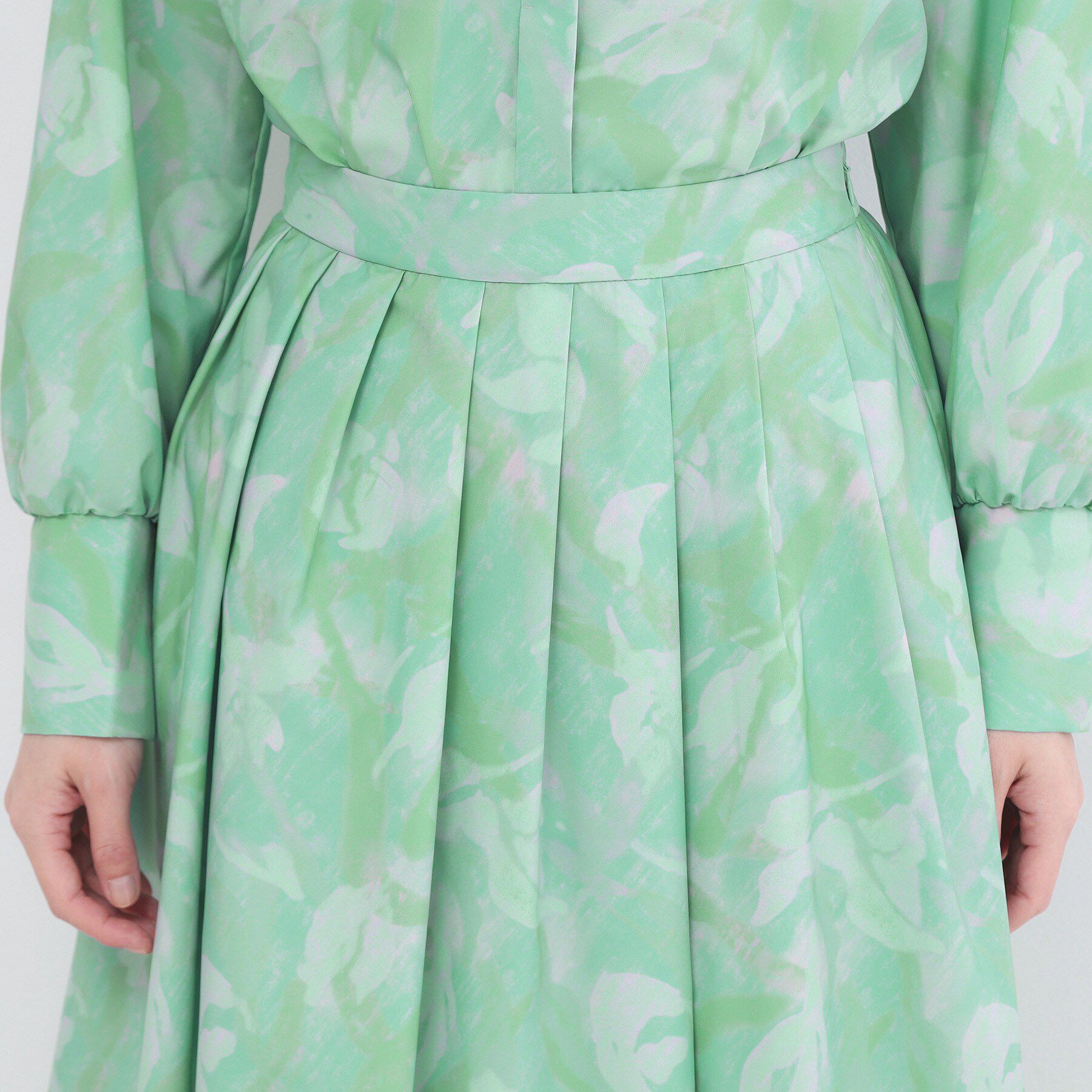 OPAQUE.CLIP「アートプリントフレアスカート【洗濯機OK】」|スカート|