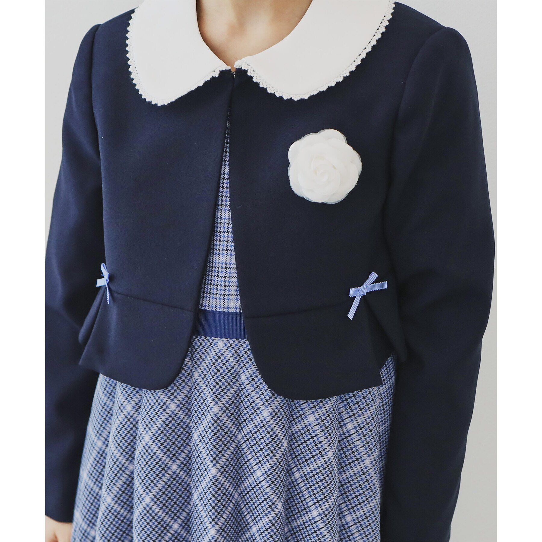 THE SHOP TK「【120－130】チェックワンピース＆ジャケットセット」|ワンピース|