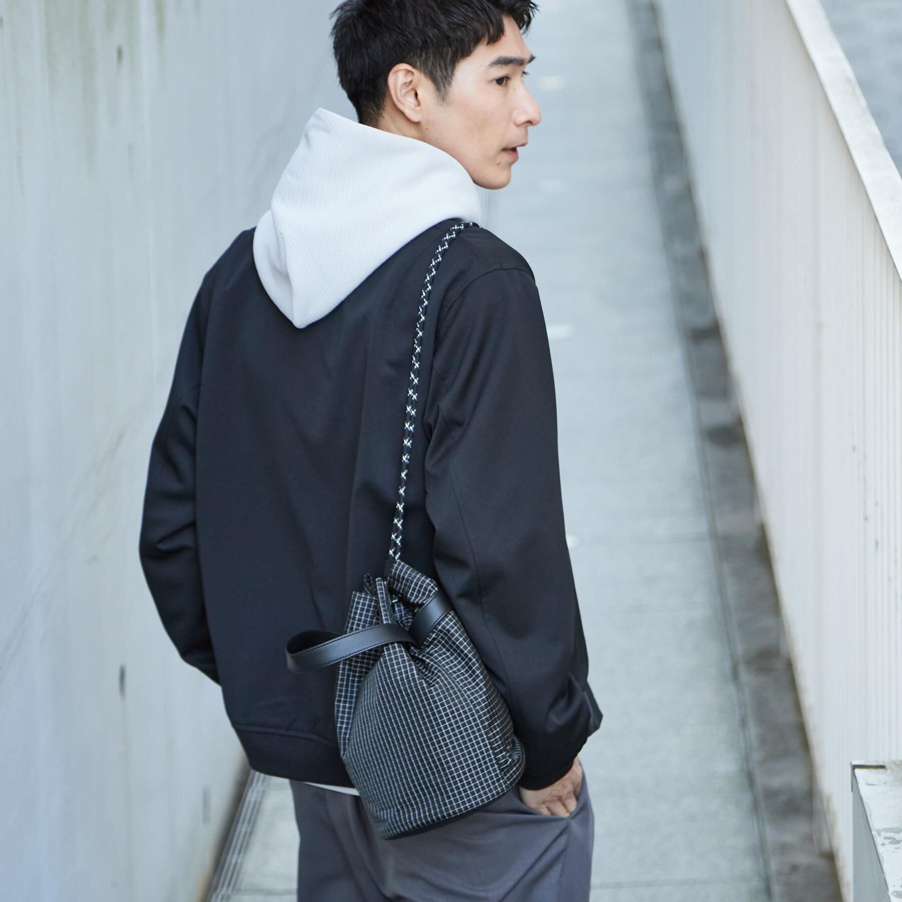 THE SHOP TK「ツイル2WAY 巾着バッグ」|ショルダー・メッセンジャー|