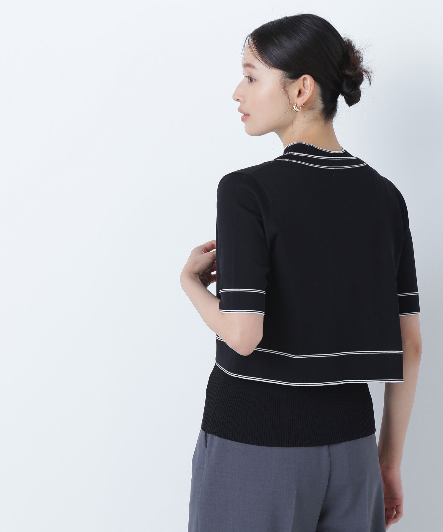  「ボトルネックバイカラーアンサンブル」|ニット・セーター|