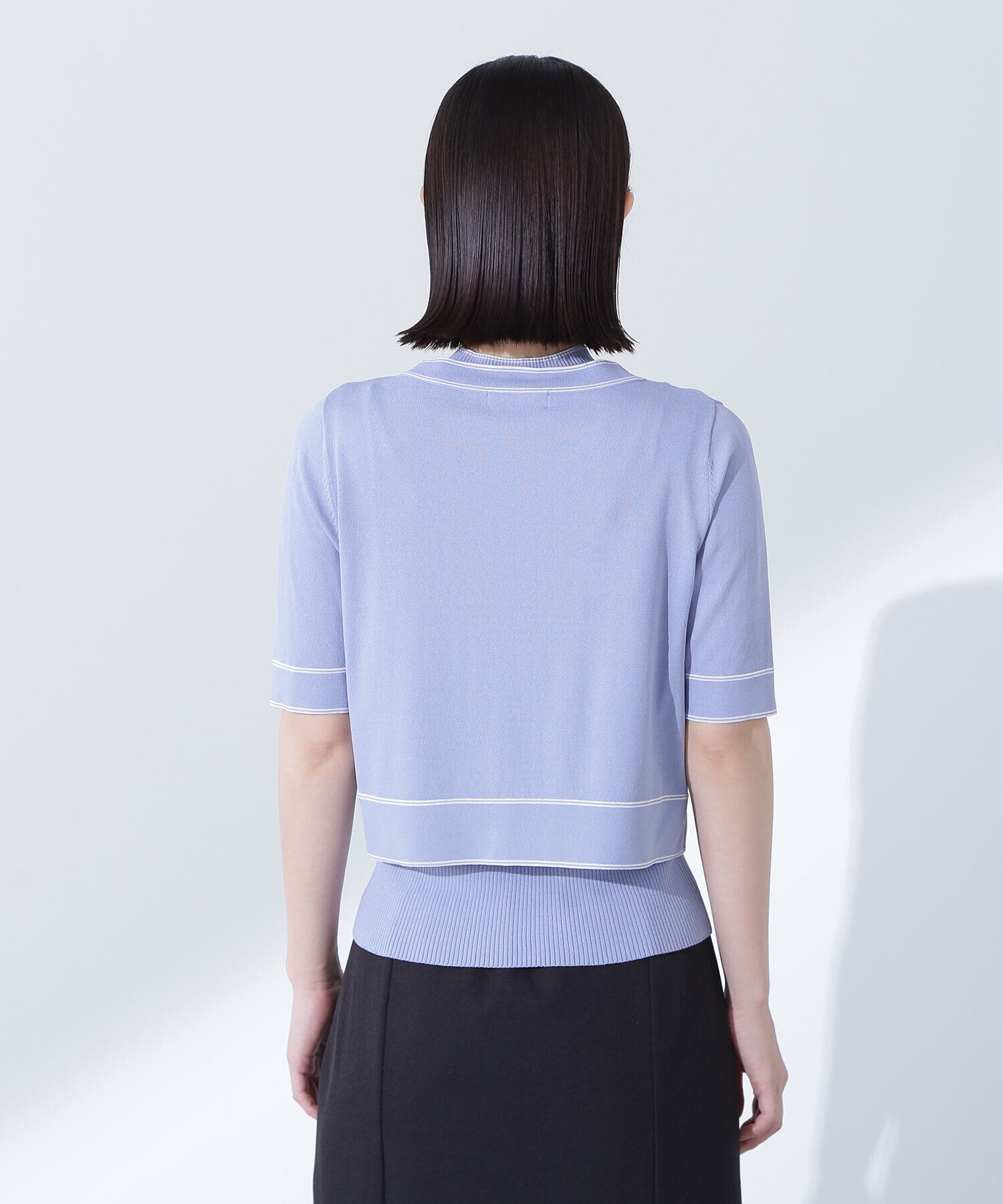  「ボトルネックバイカラーアンサンブル」|ニット・セーター|