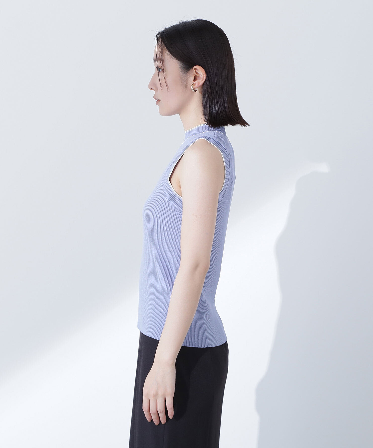  「ボトルネックバイカラーアンサンブル」|ニット・セーター|