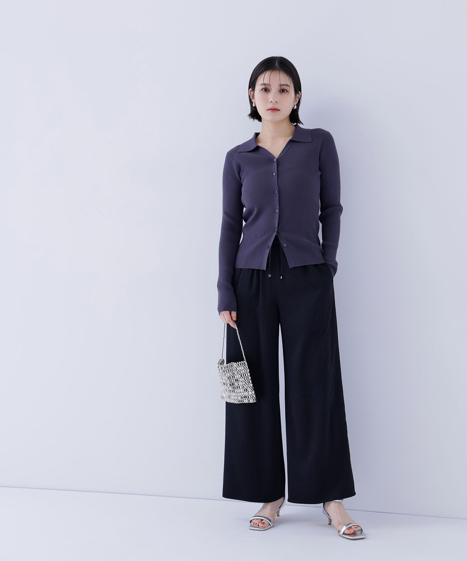  「サテンイージーパンツ」|その他|ブラック