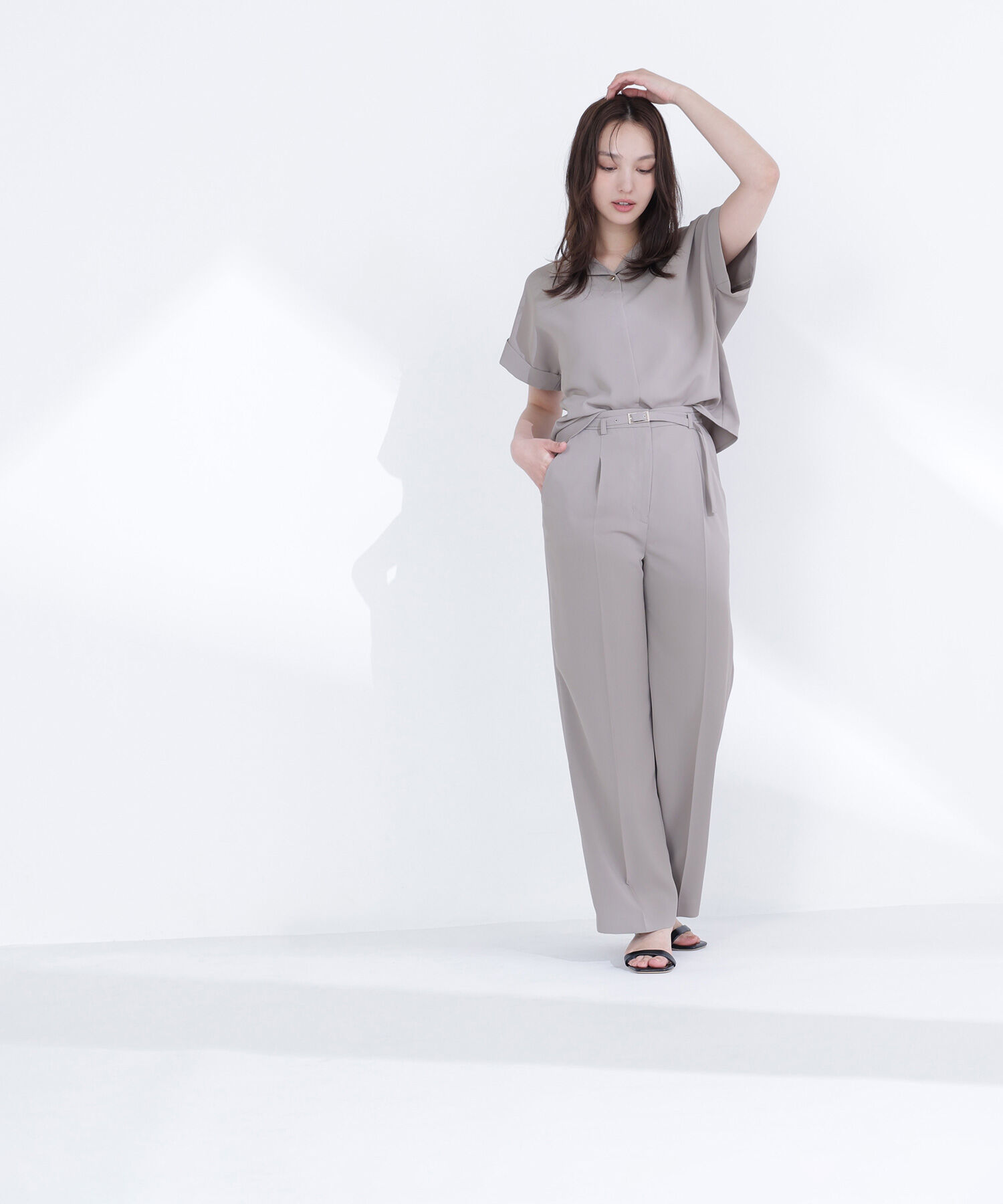  「クリアツイル SETUP 開襟ブラウス」|シャツ・ブラウス|