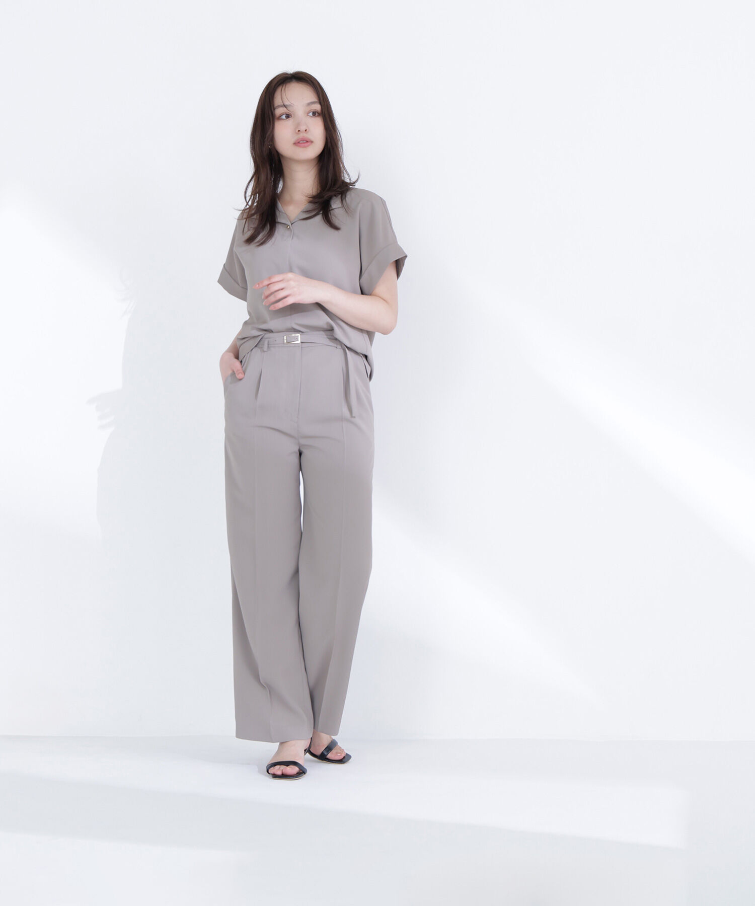  「クリアツイル SETUP 開襟ブラウス」|シャツ・ブラウス|