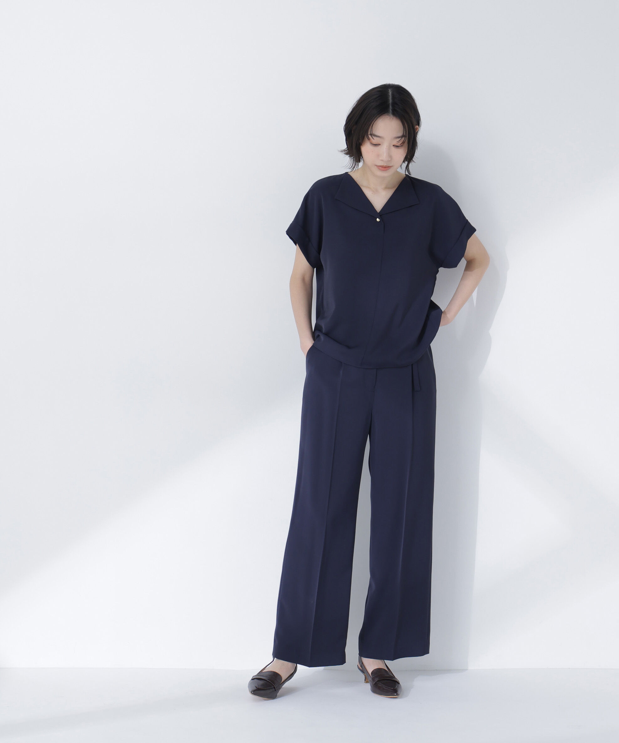  「クリアツイル SETUP 開襟ブラウス」|シャツ・ブラウス|