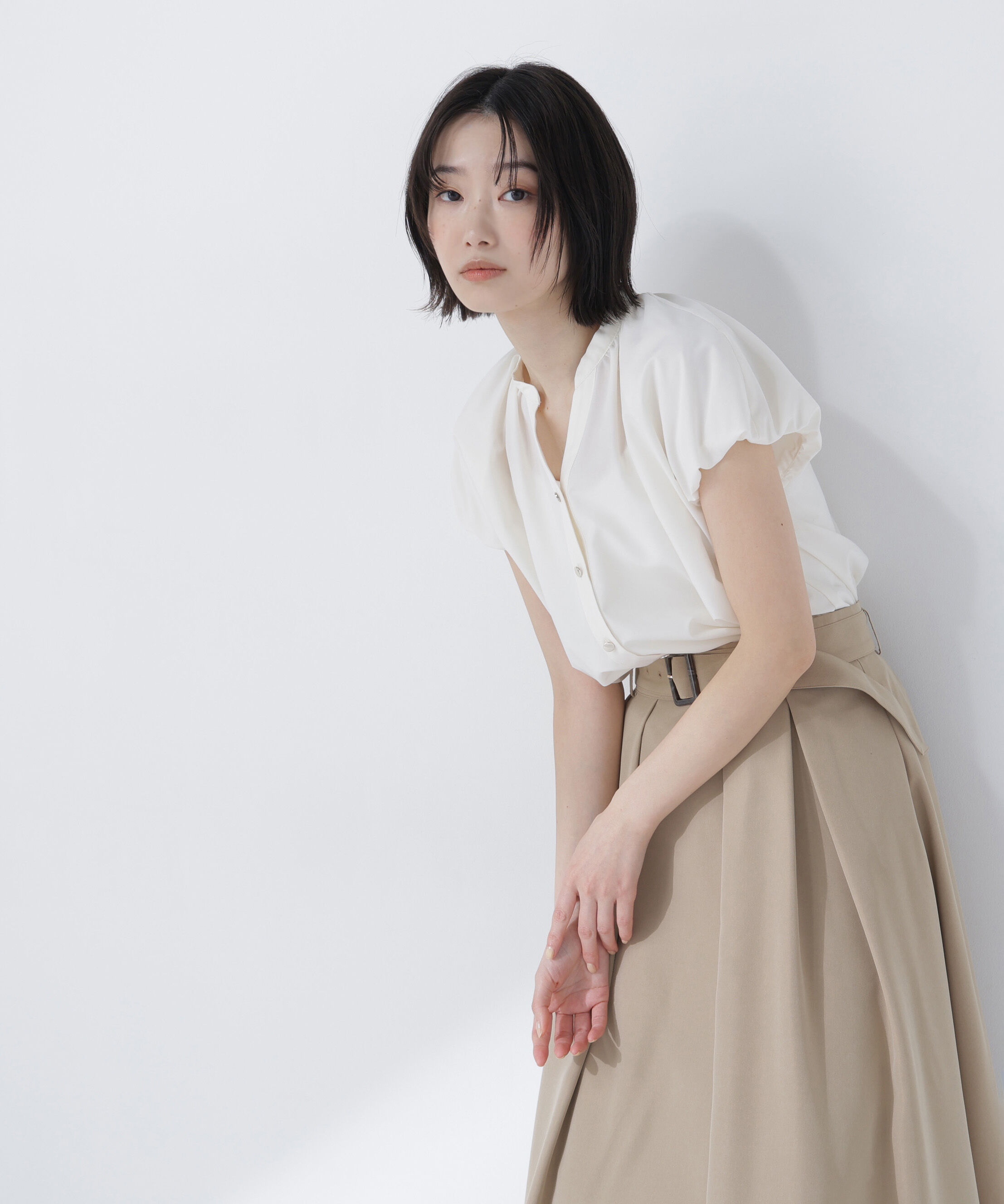  「バルーンスリーブブラウス」|シャツ・ブラウス|オフホワイト1