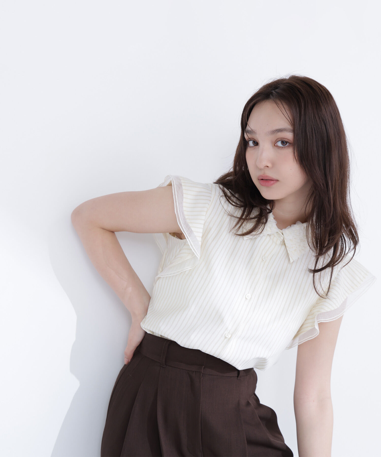  「チュールカラーシャツ」|シャツ・ブラウス|