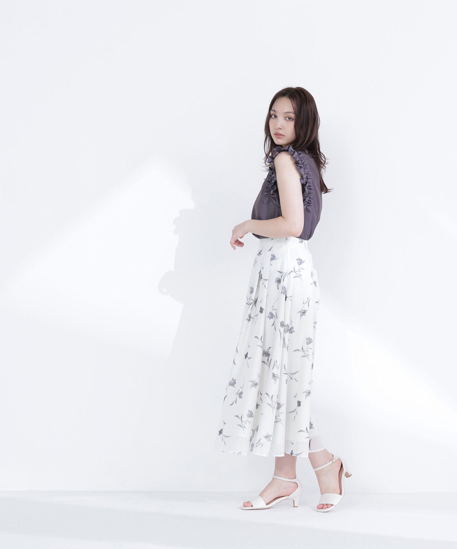  「フリルショルダーブラウス」|シャツ・ブラウス|