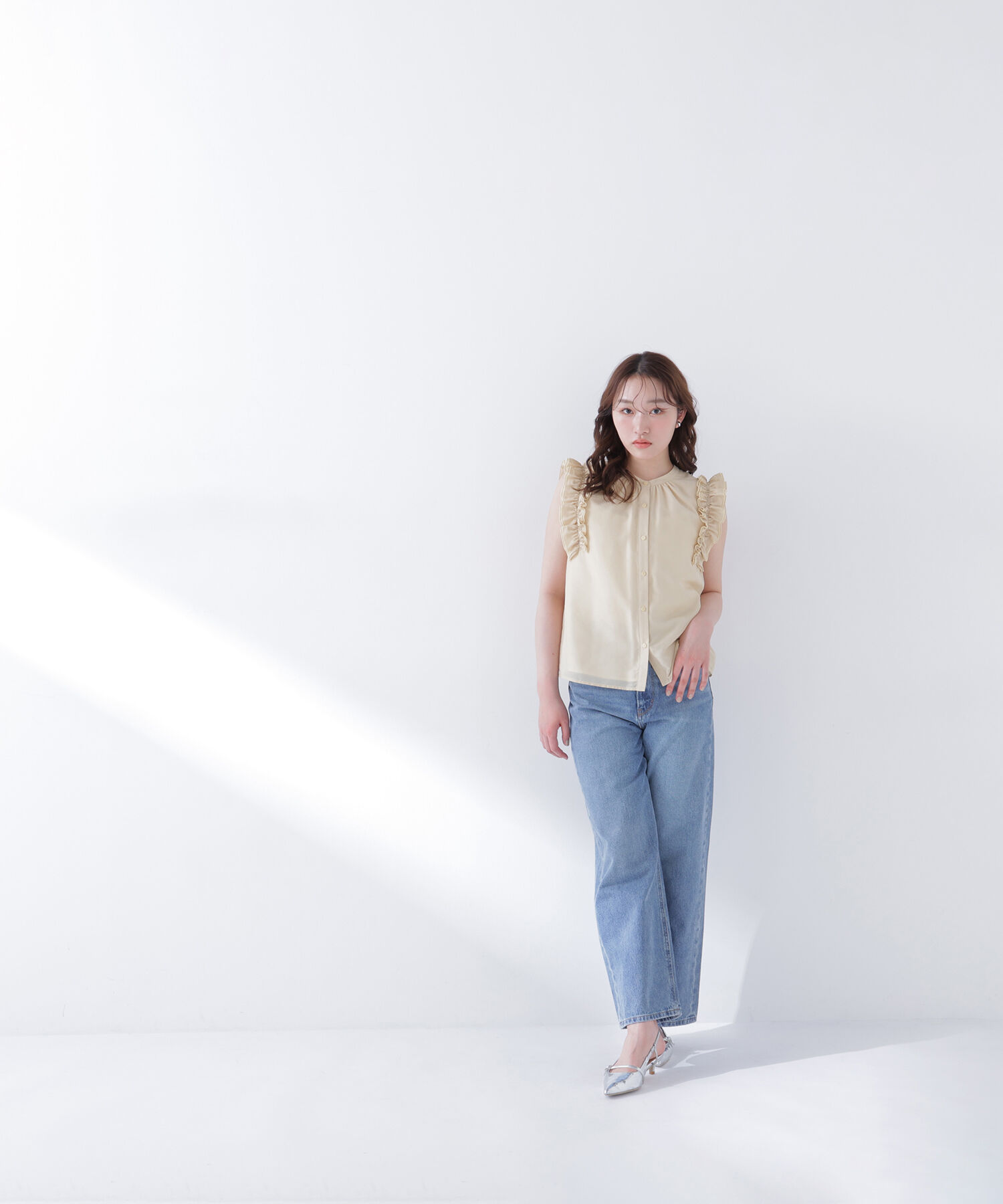  「フリルショルダーブラウス」|シャツ・ブラウス|